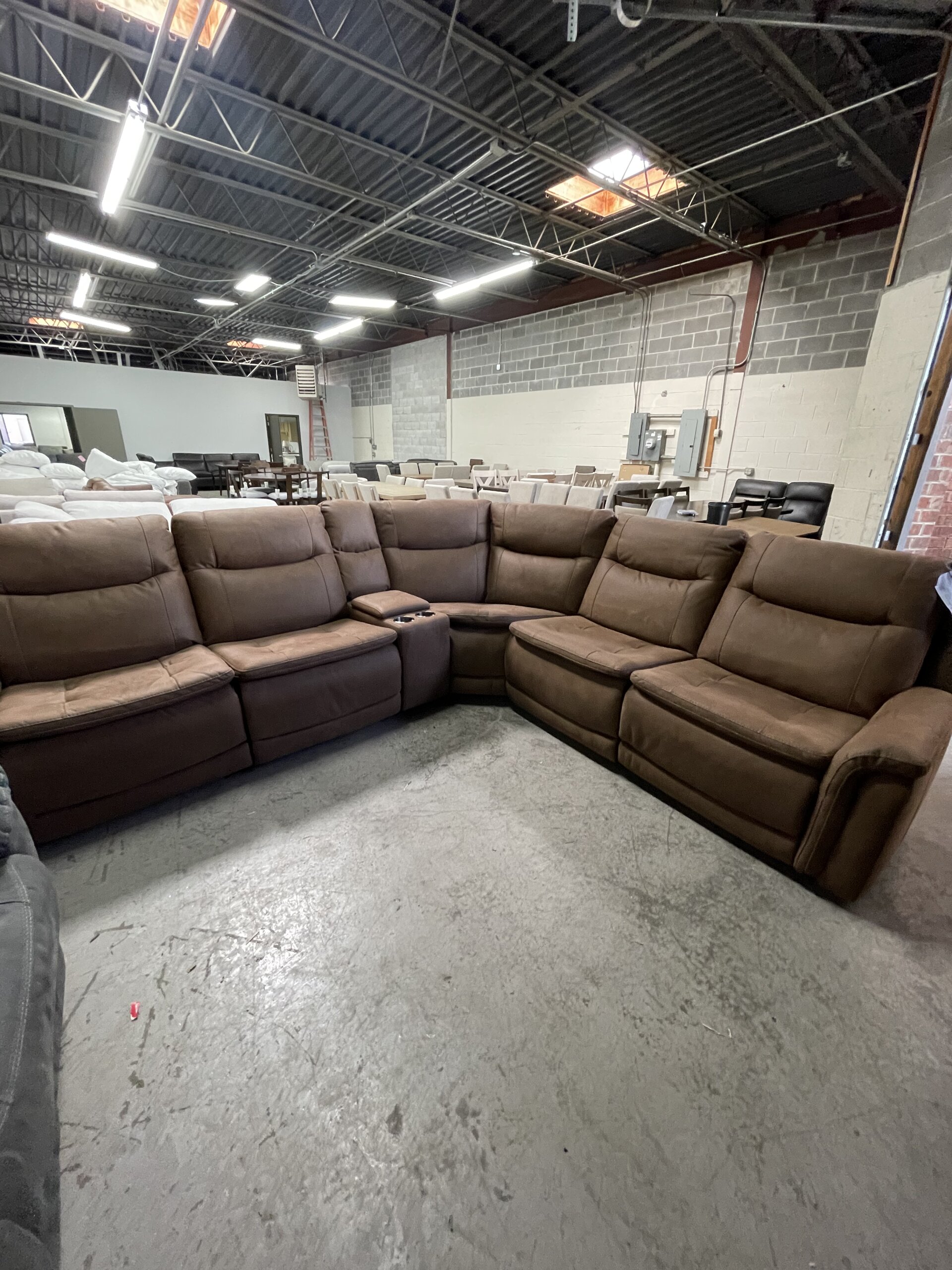 Simms Fabric Power Reclining Sectional with Power Headrests - Photo 2