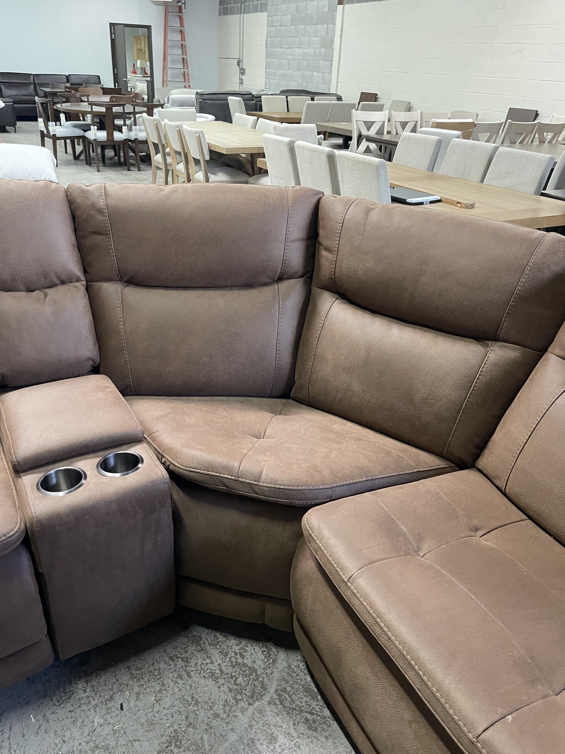 Simms Fabric Power Reclining Sectional with Power Headrests - Photo 8