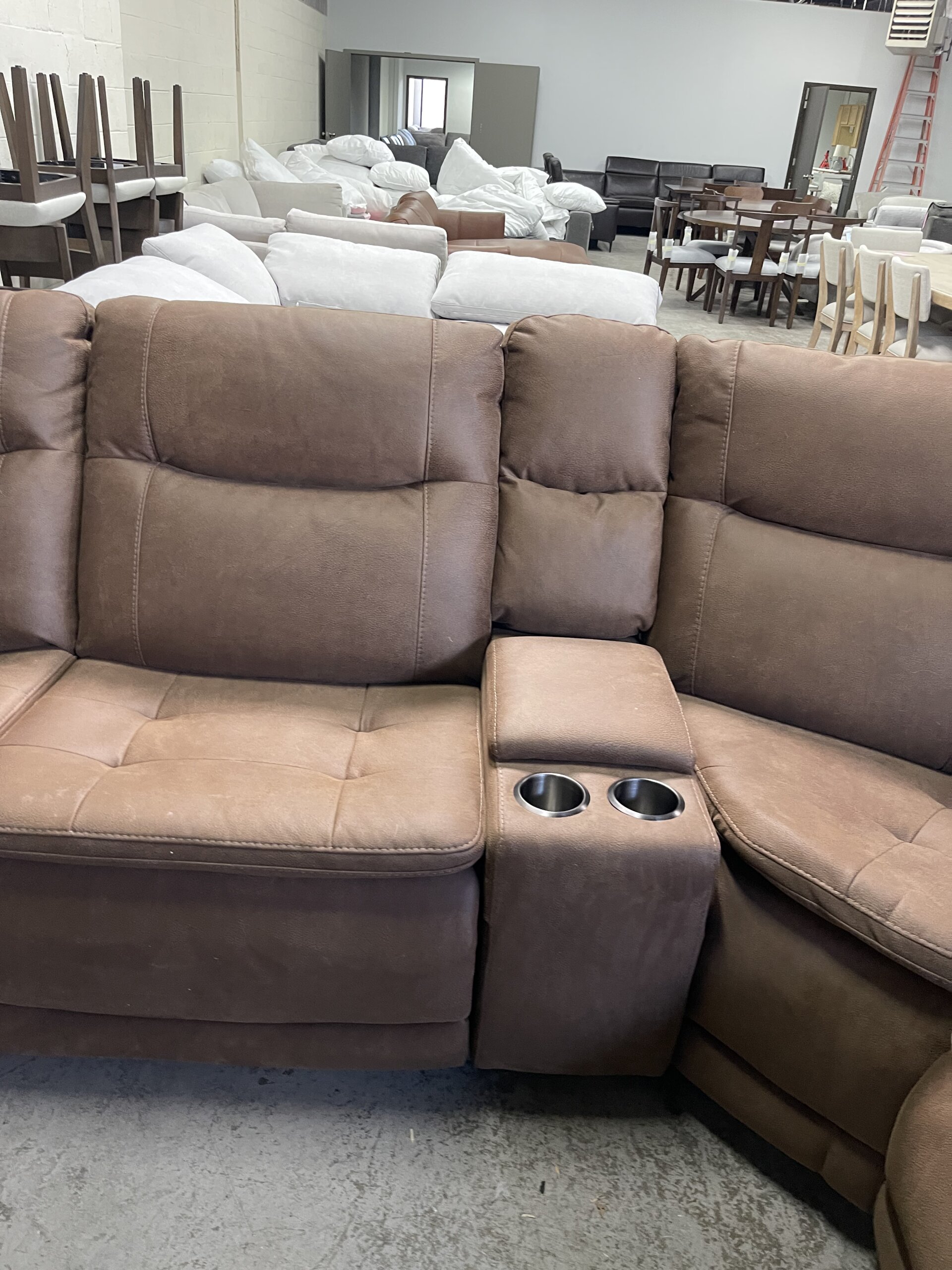 Simms Fabric Power Reclining Sectional with Power Headrests - Photo 9