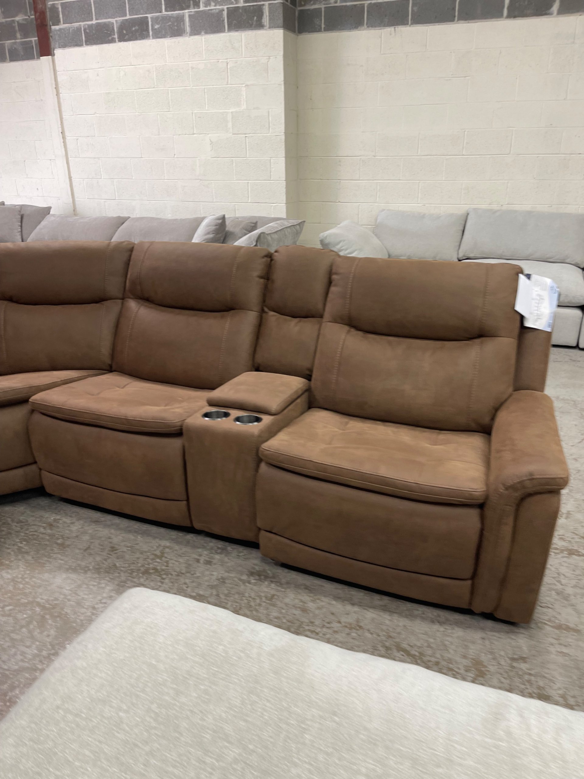 Simms Fabric Power Reclining Sectional with Power Headrests - Photo 12