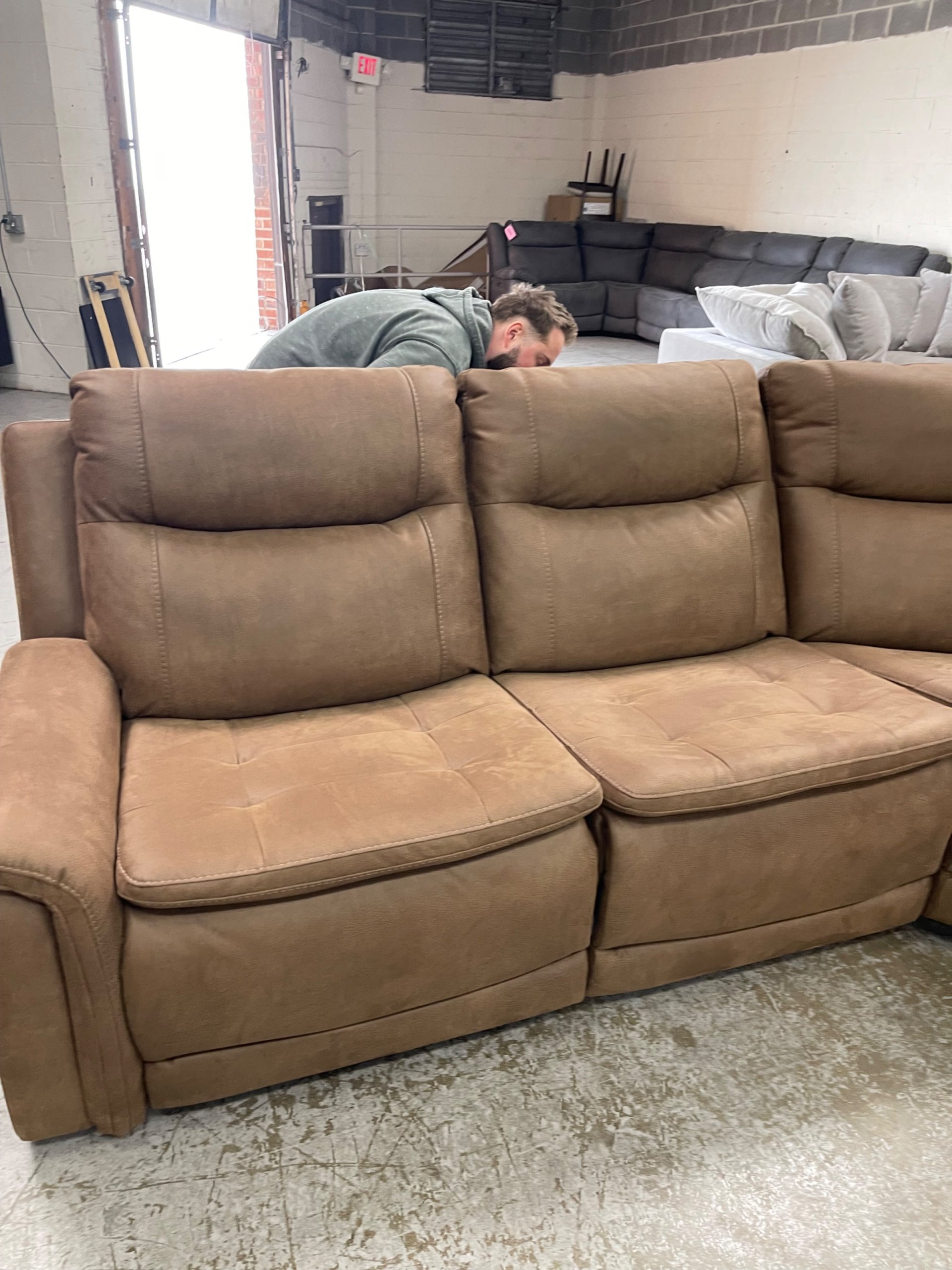Simms Fabric Power Reclining Sectional with Power Headrests - Photo 13