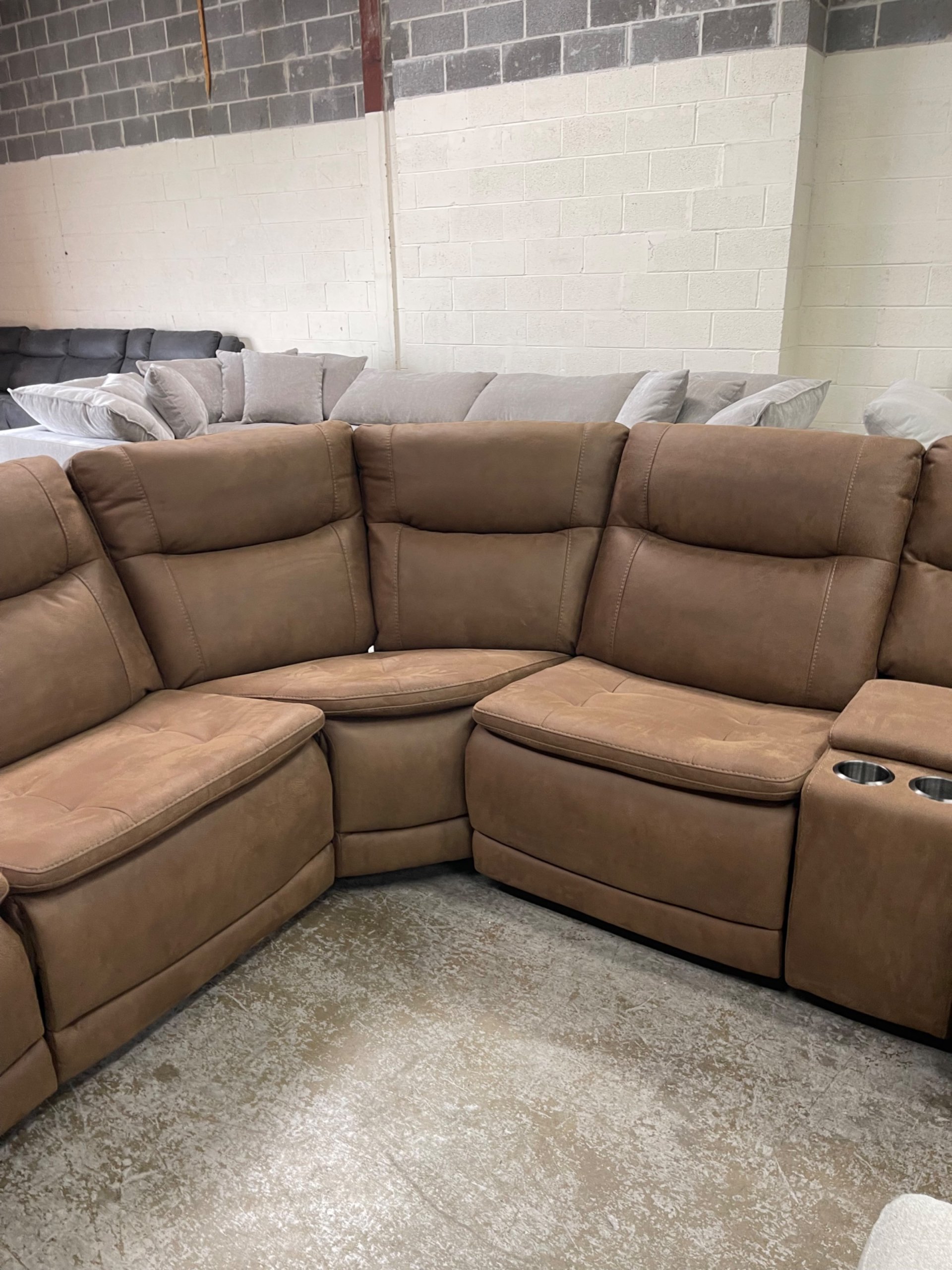 Simms Fabric Power Reclining Sectional with Power Headrests - Photo 14