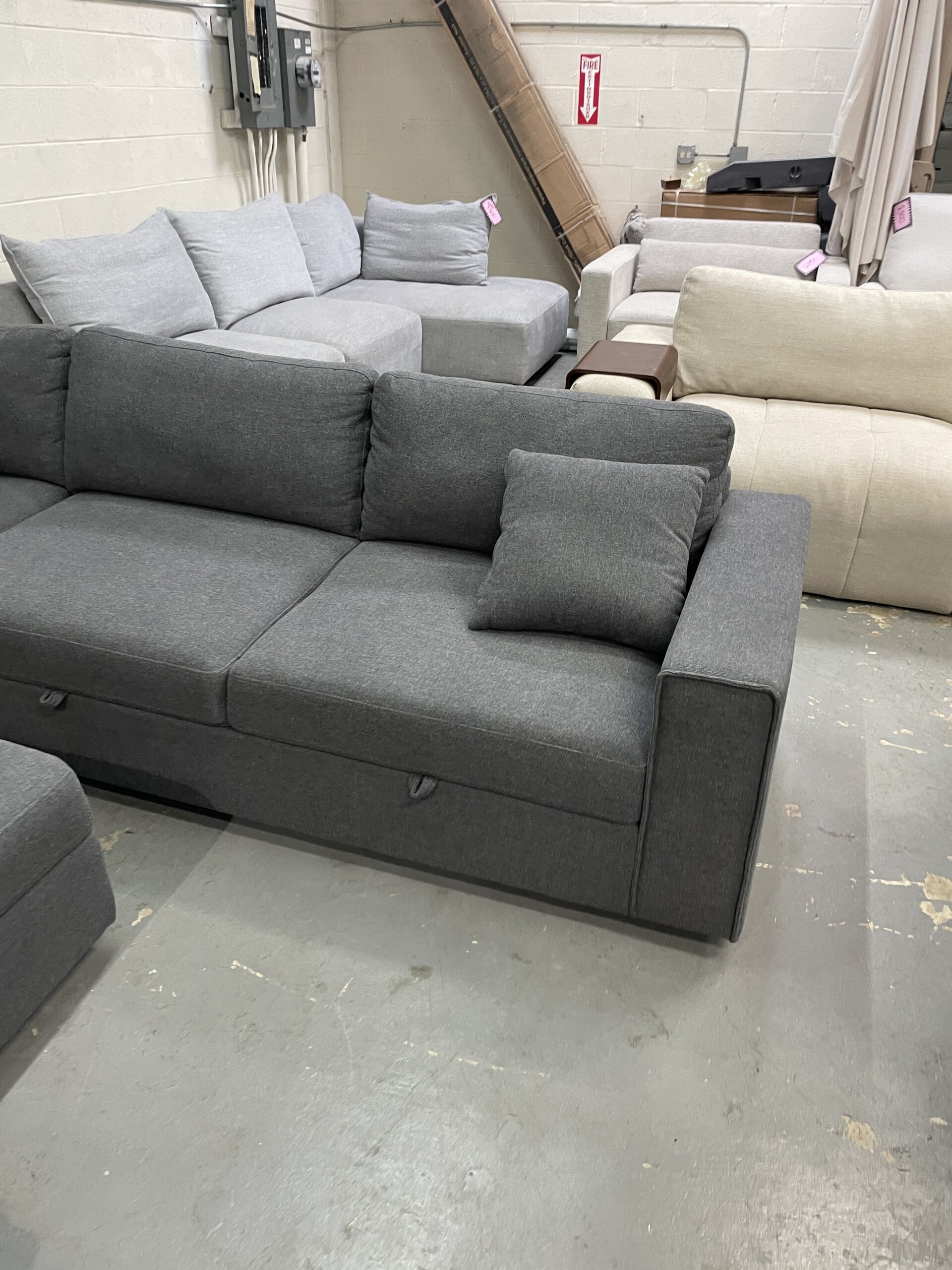 Thomasville Bryden Fabric Sectional with Storage Seats and Ottoman - Photo 2