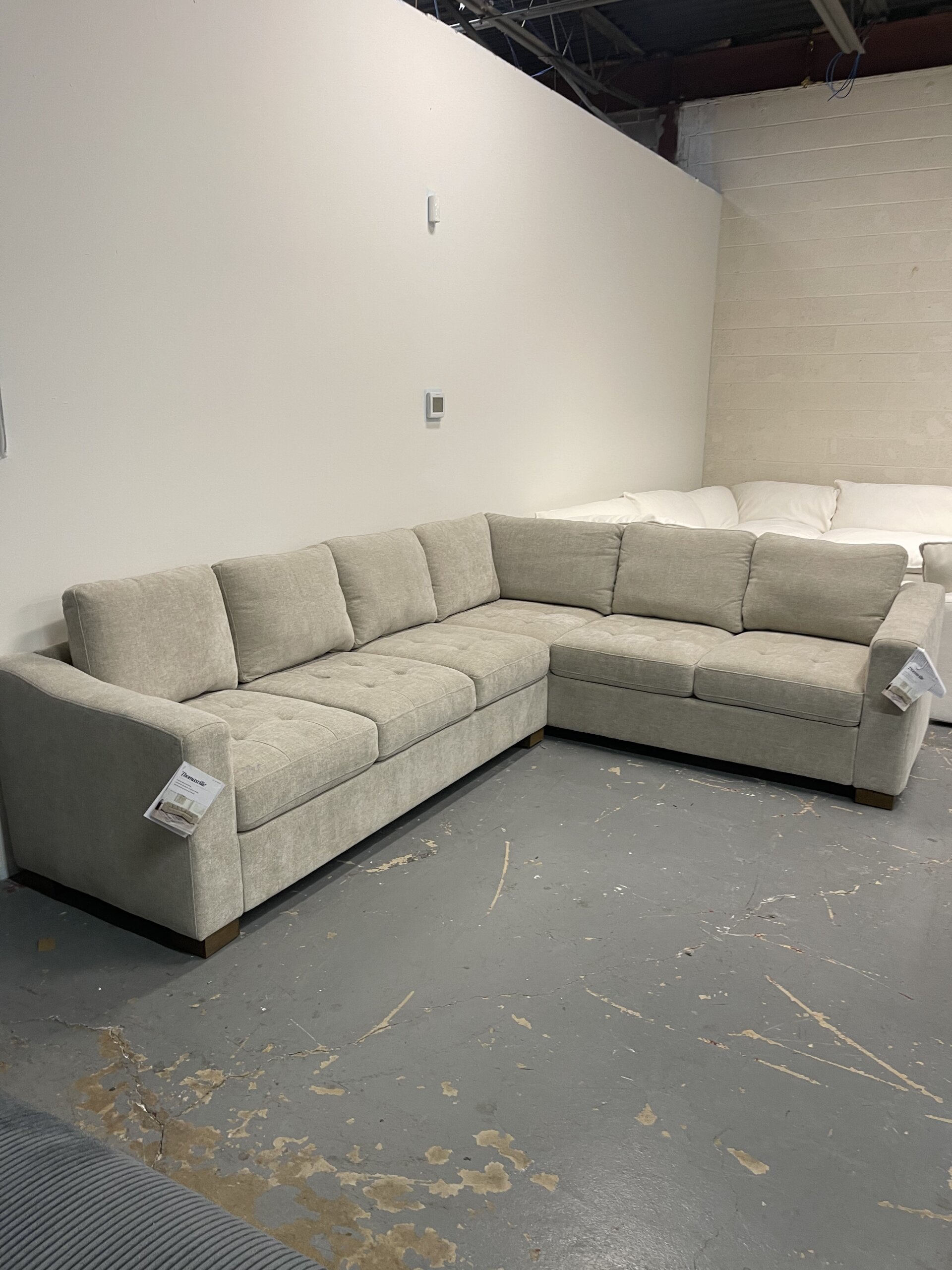 Thomasville Ellsford 2-piece Fabric Sectional, Beige - Photo 1