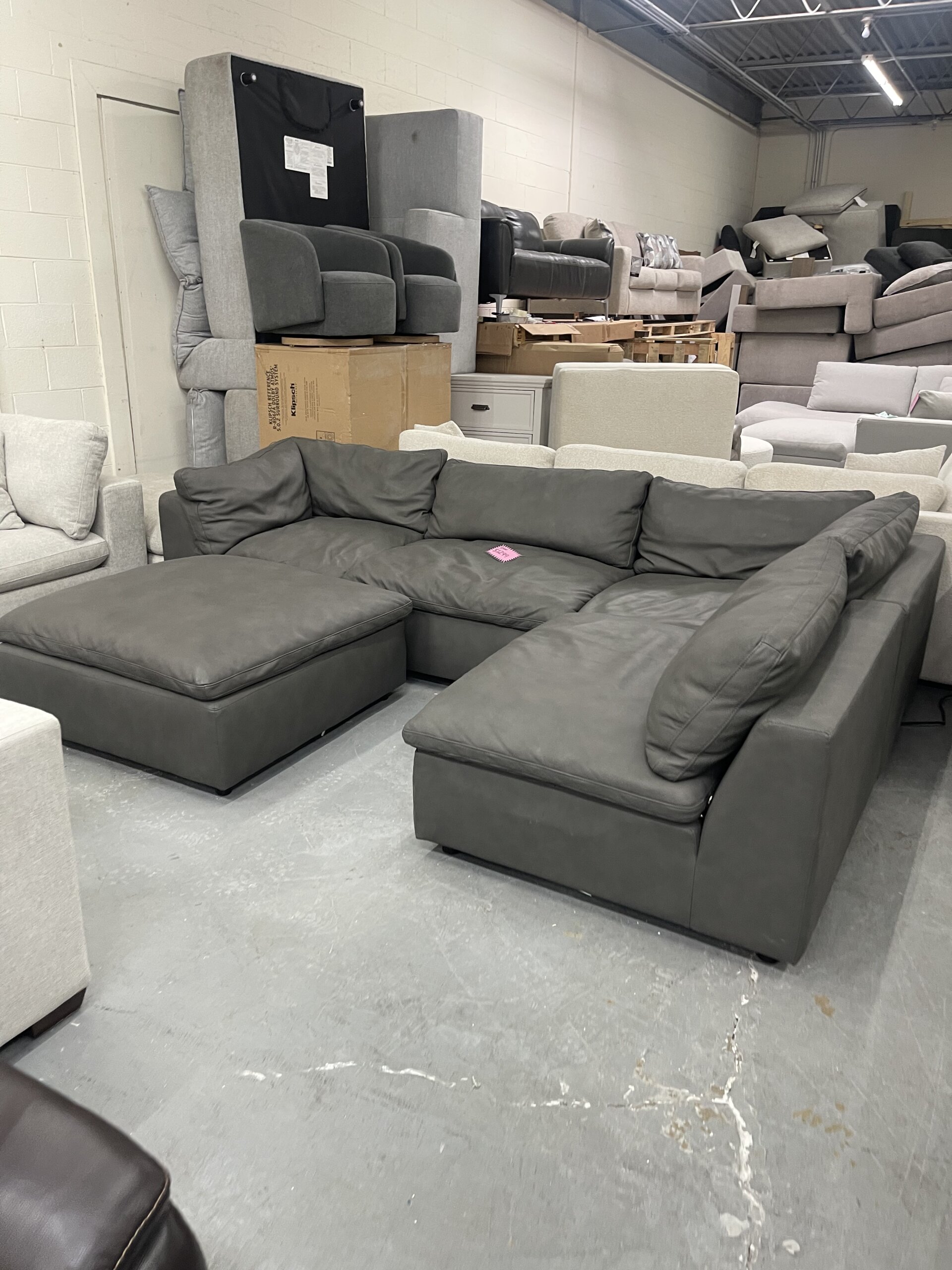 Wilshire 5-piece Modular Leather Sectional - Photo 1