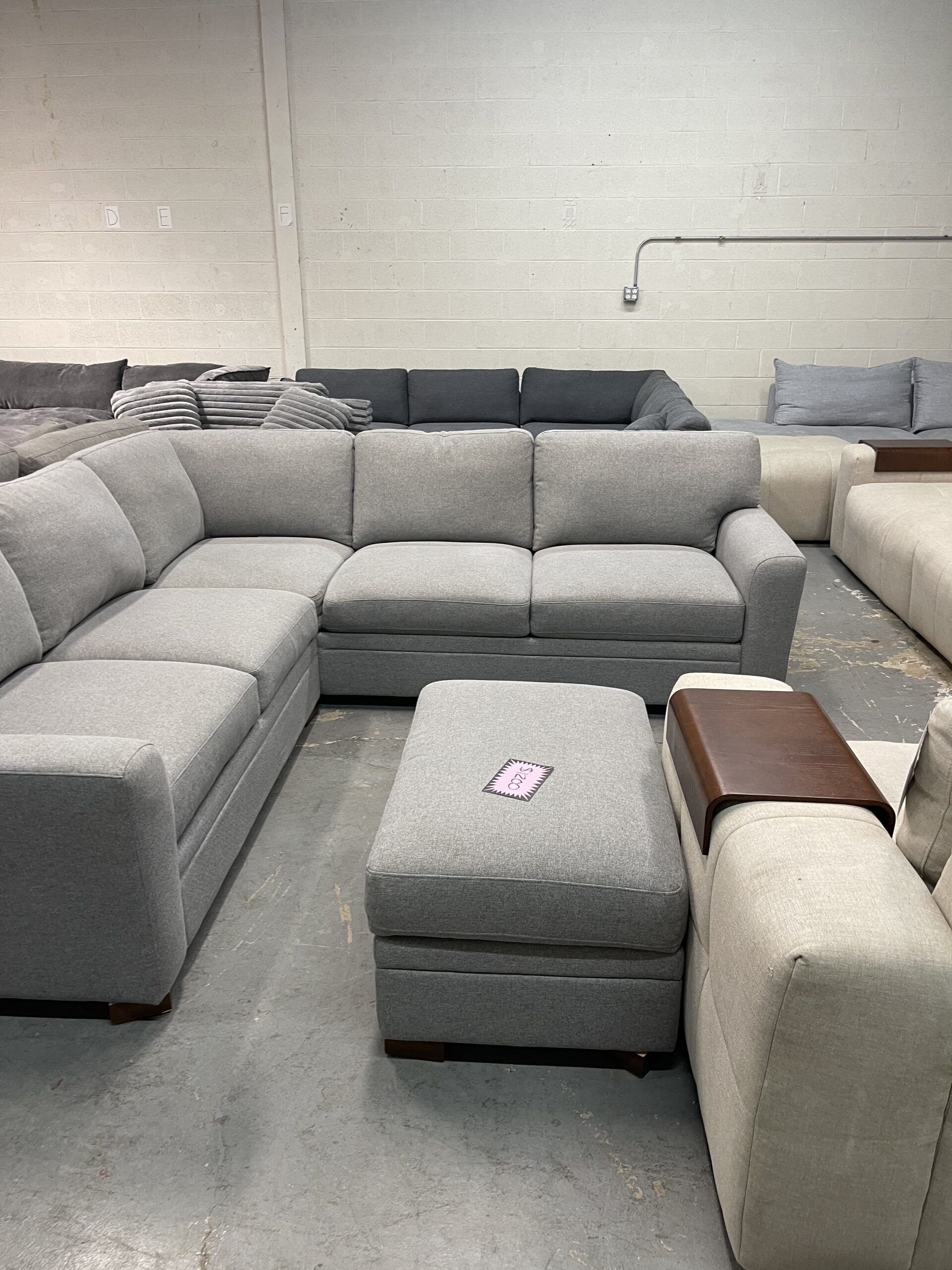 Thomasville Langdon Fabric Sectional with Storage Ottoman - Photo 1