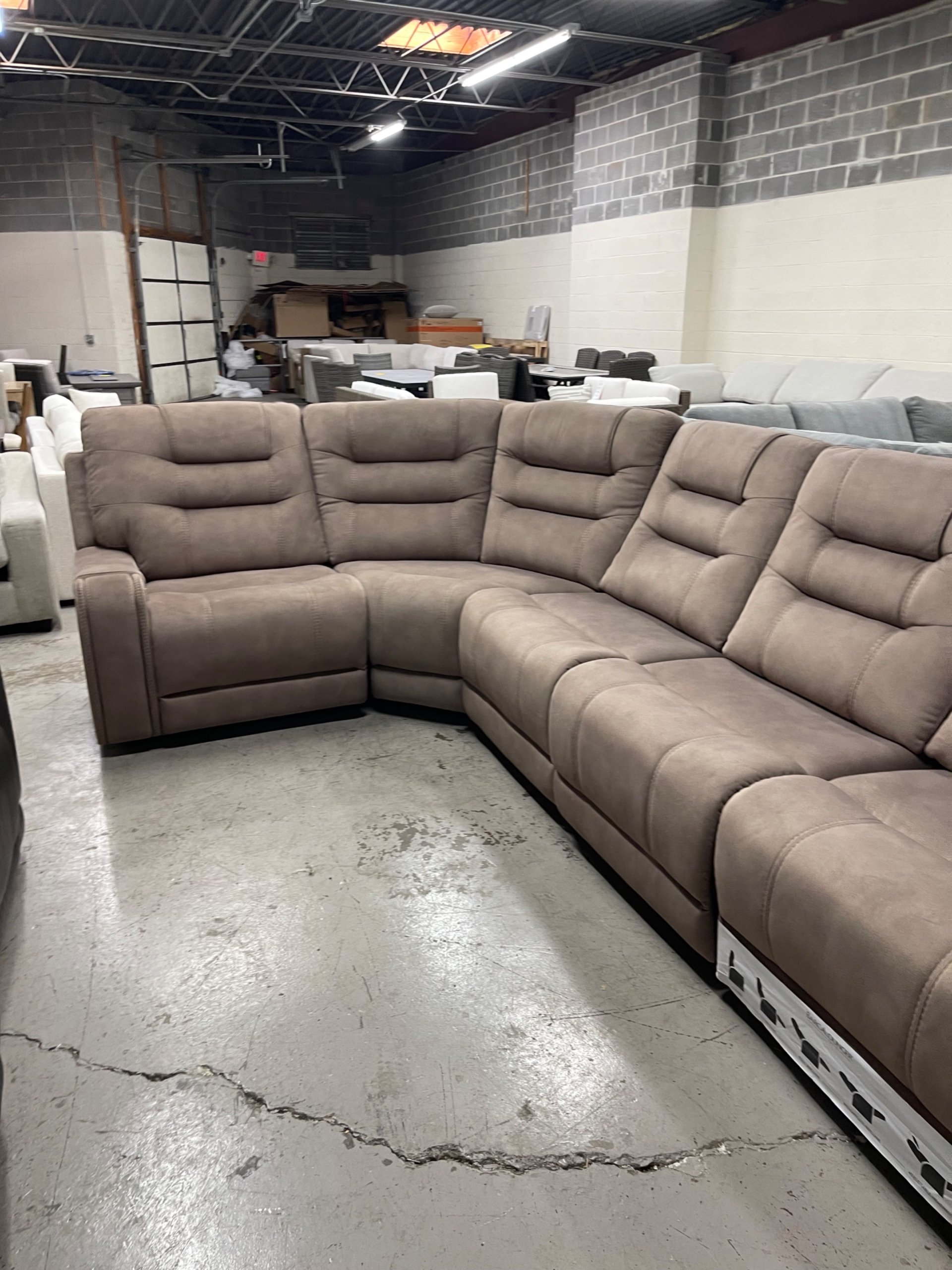 Barcalounger Carmelo Fabric Power Reclining Sectional with Power Headrests - Photo 3