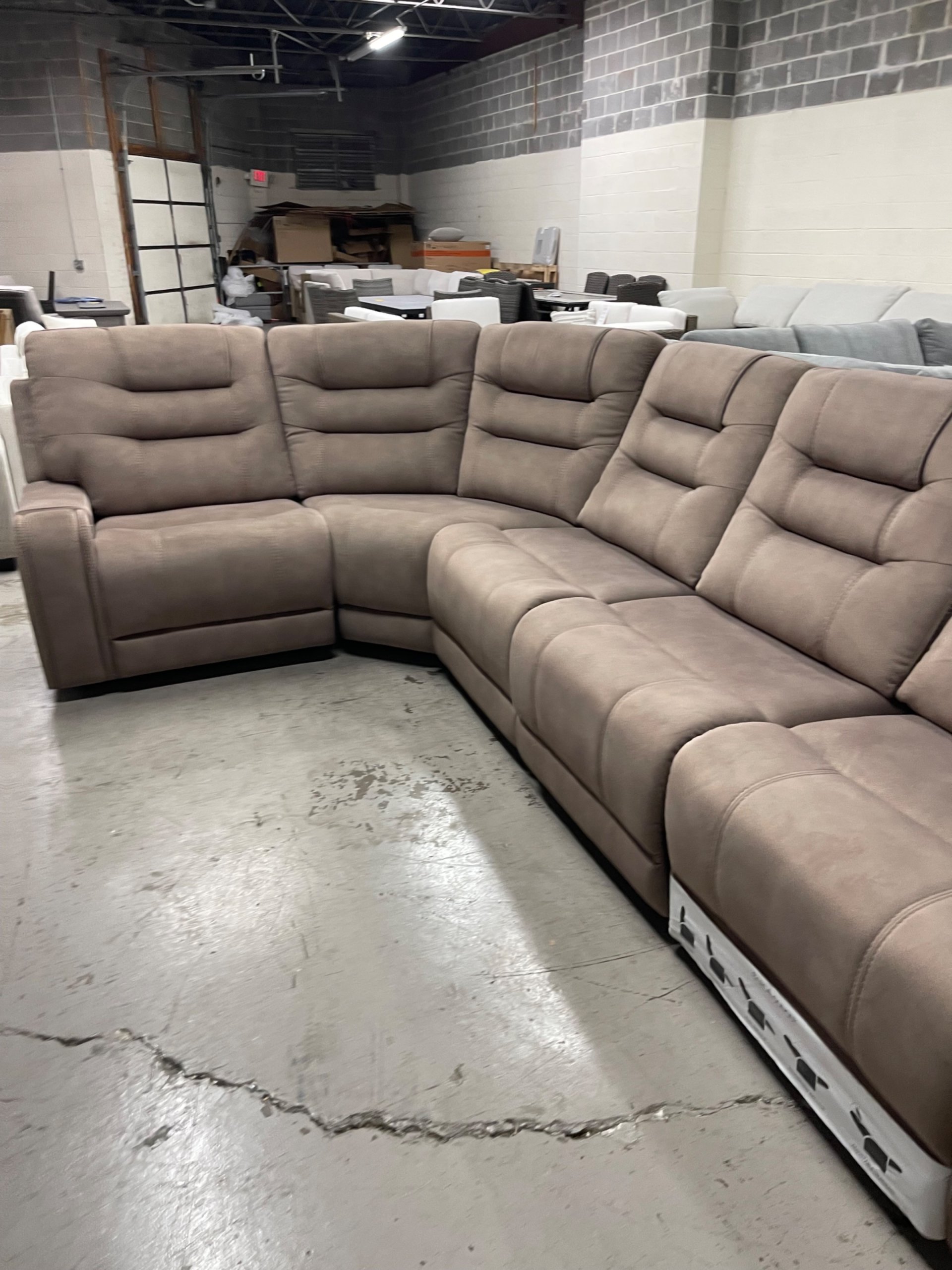Barcalounger Carmelo Fabric Power Reclining Sectional with Power Headrests - Photo 4