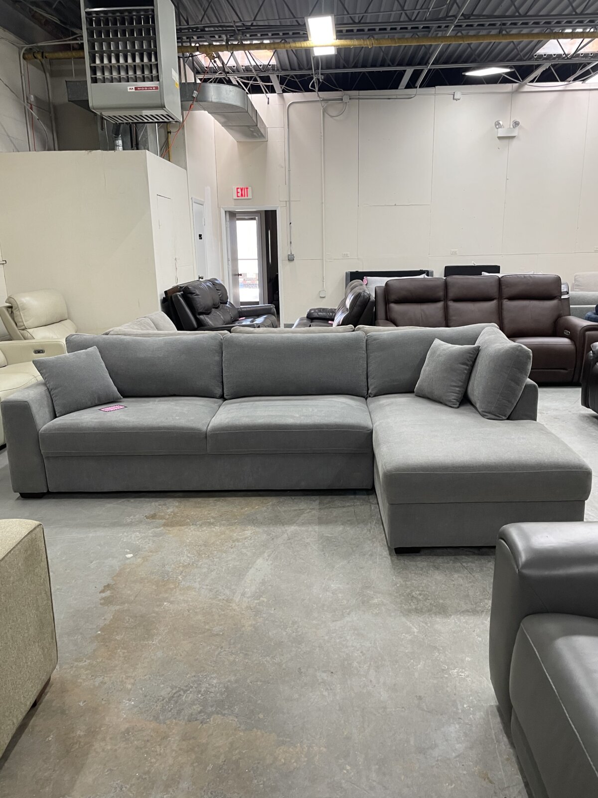 Thomasville Camlin Convertible Sleeper Sectional with Chaise, Gray - Photo 2