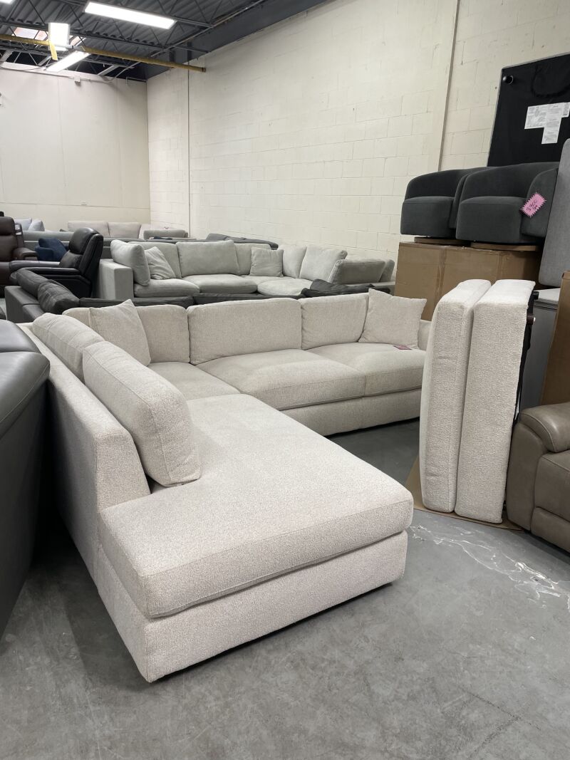 Andee Fabric Sectional with Ottoman - Photo 2