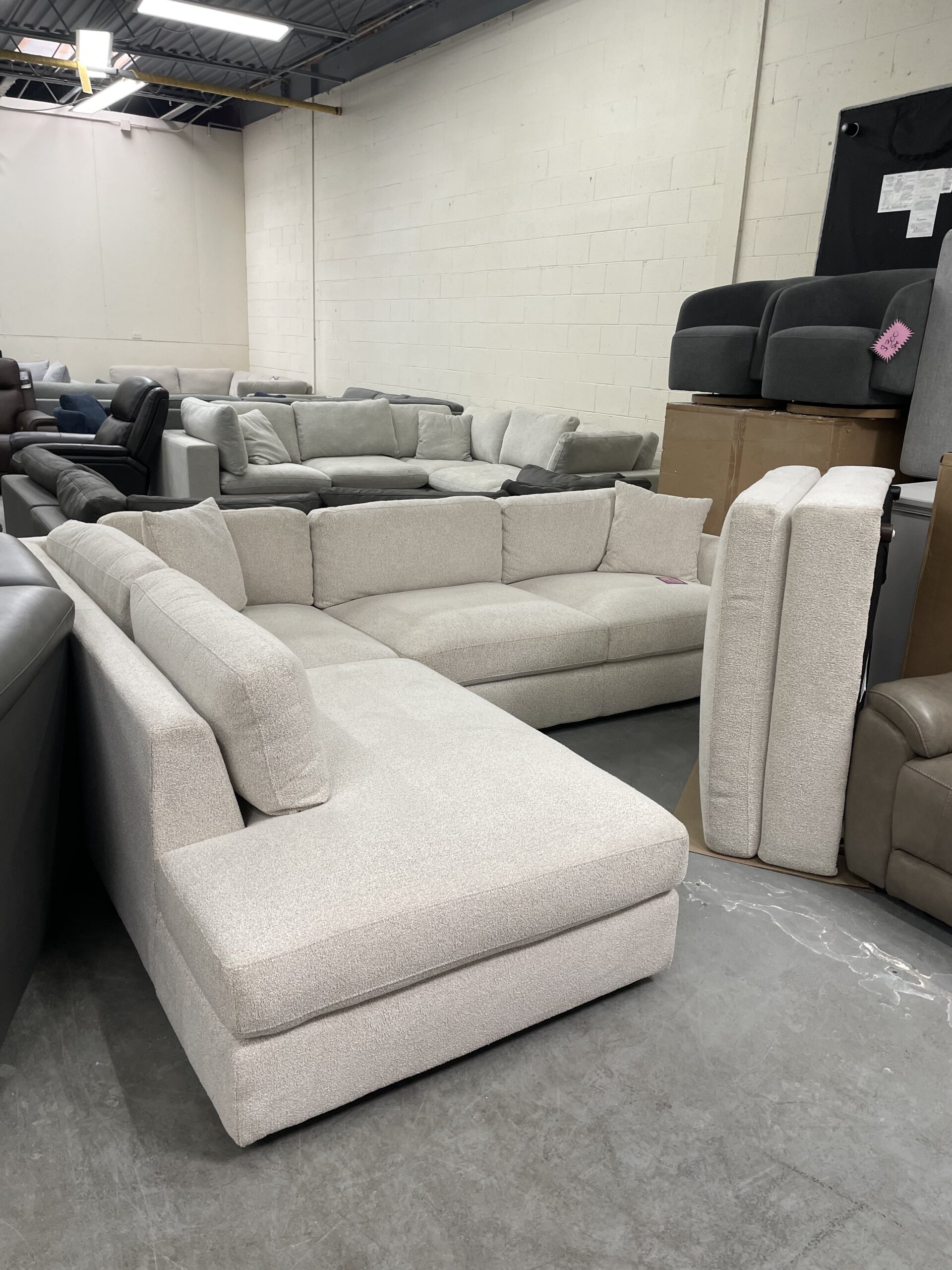 Andee Fabric Sectional with Ottoman - Photo 2