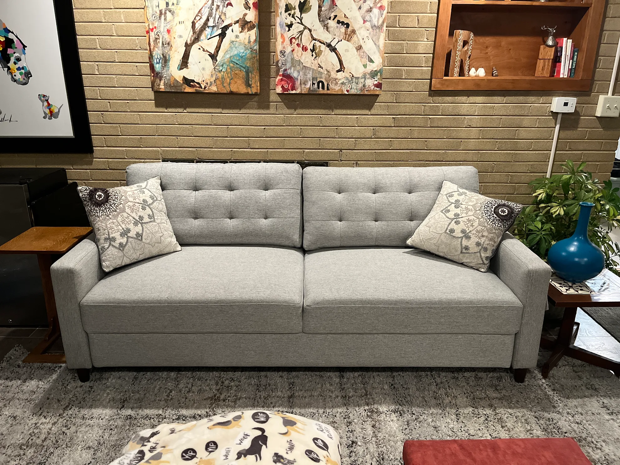 Thomasville sleeper sofa in customer's sunroom