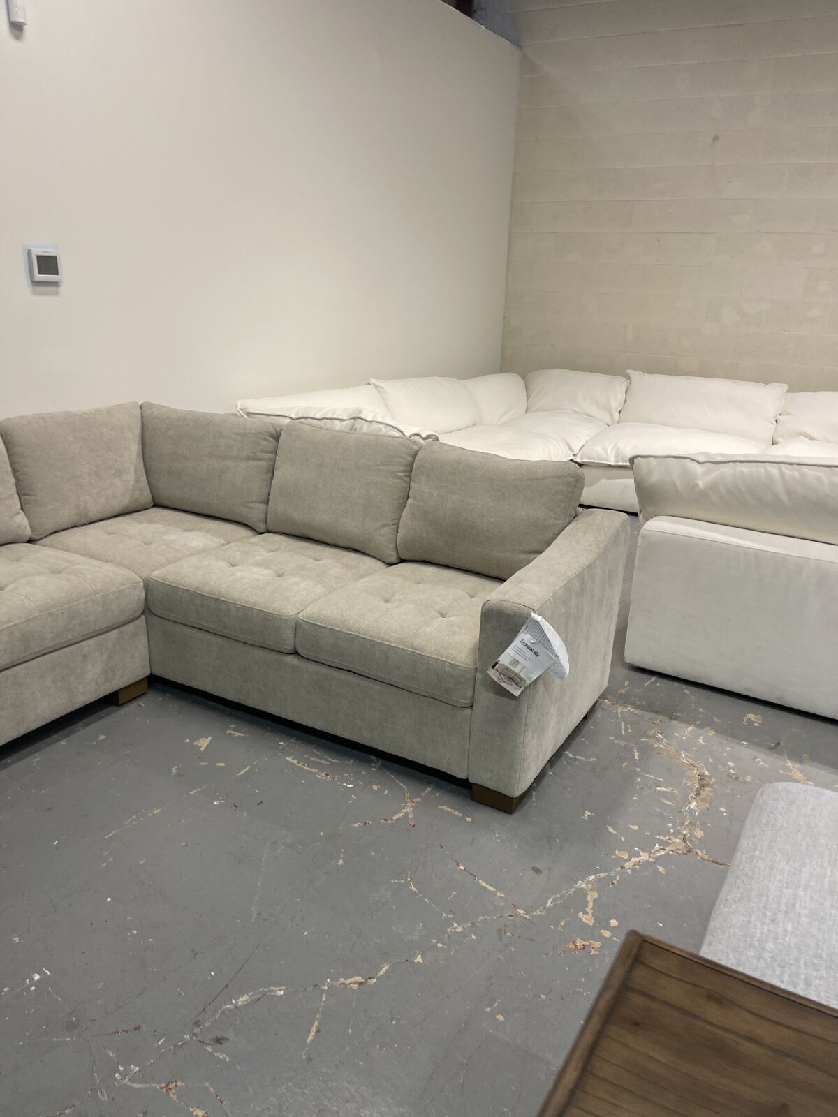 Thomasville Ellsford 2 Piece Fabric Sectional Beige - Image 4