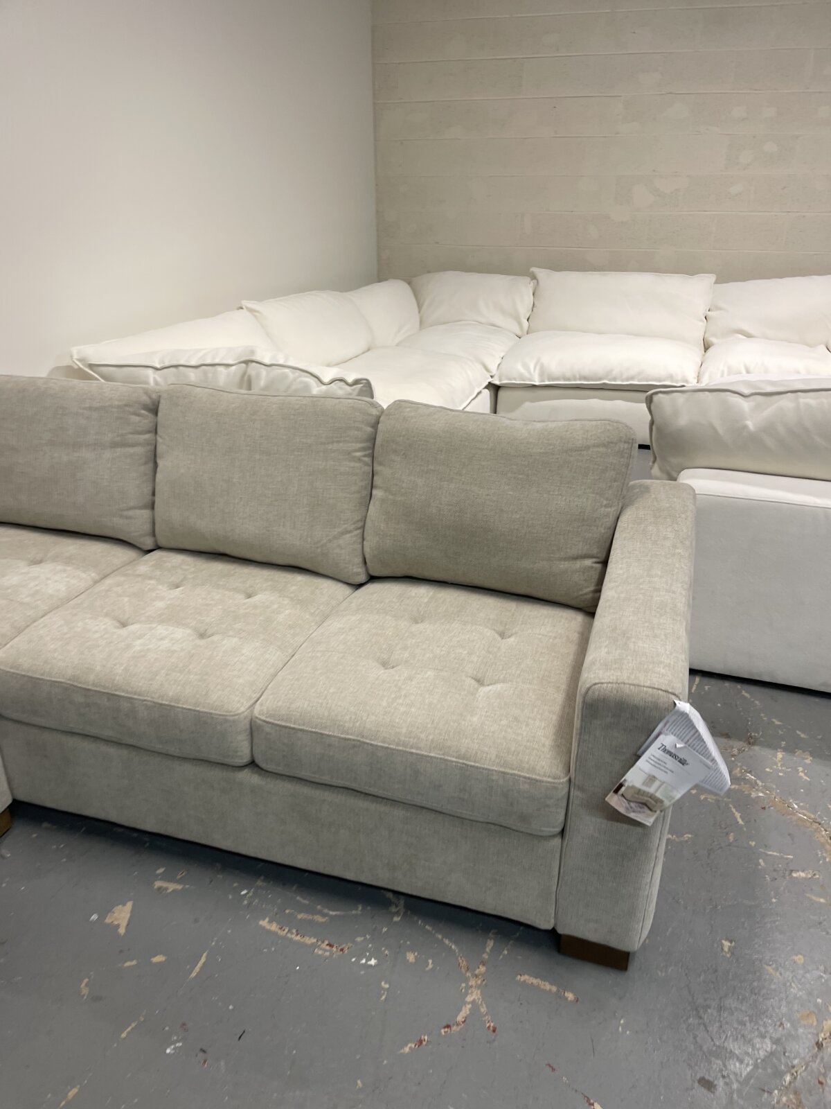 Thomasville Ellsford 2 Piece Fabric Sectional Beige - Image 5