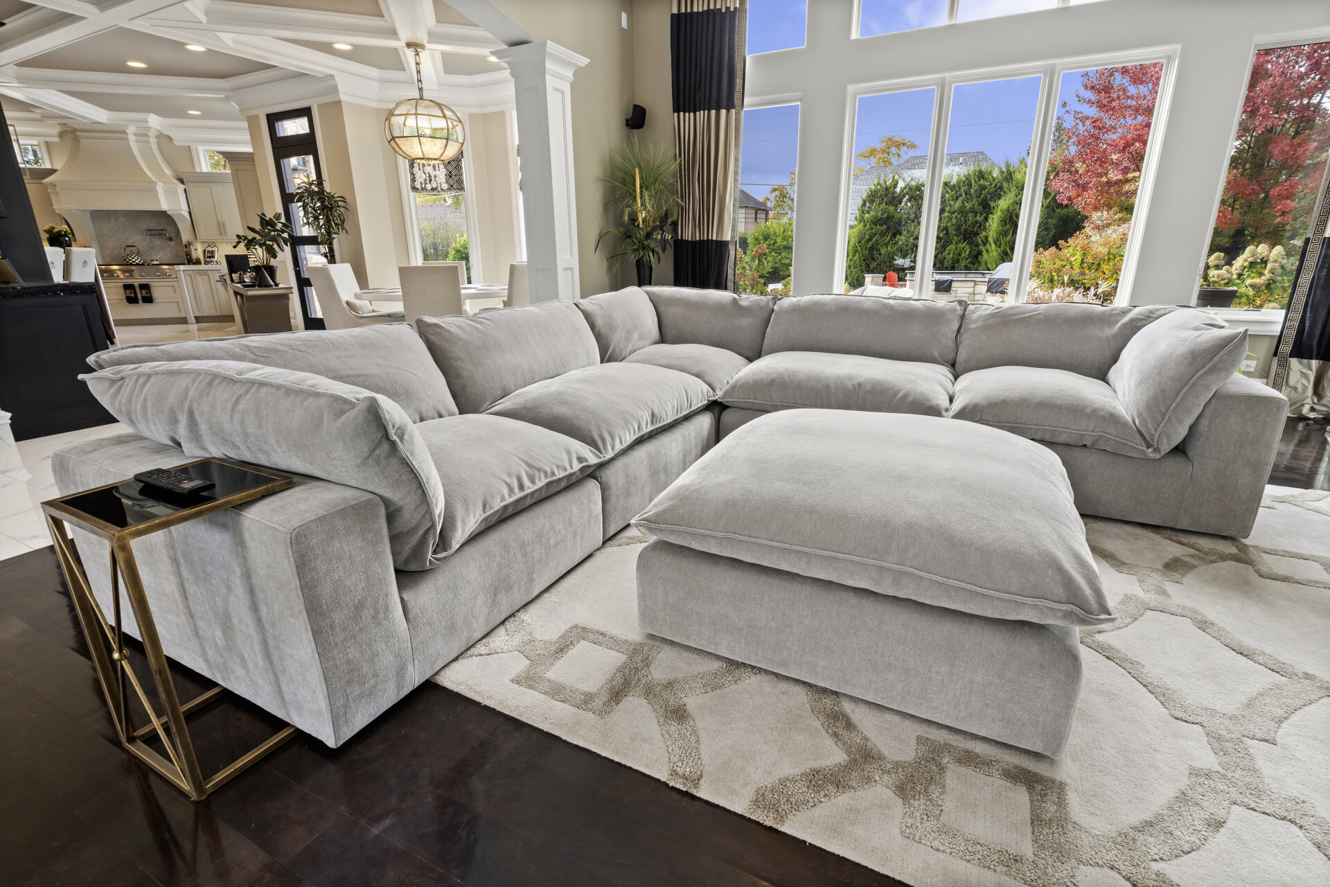 Gray Modular Cloud Couch Sectional 6 Pieces including Ottoman (Cat-5 Fabric) - Photo 7