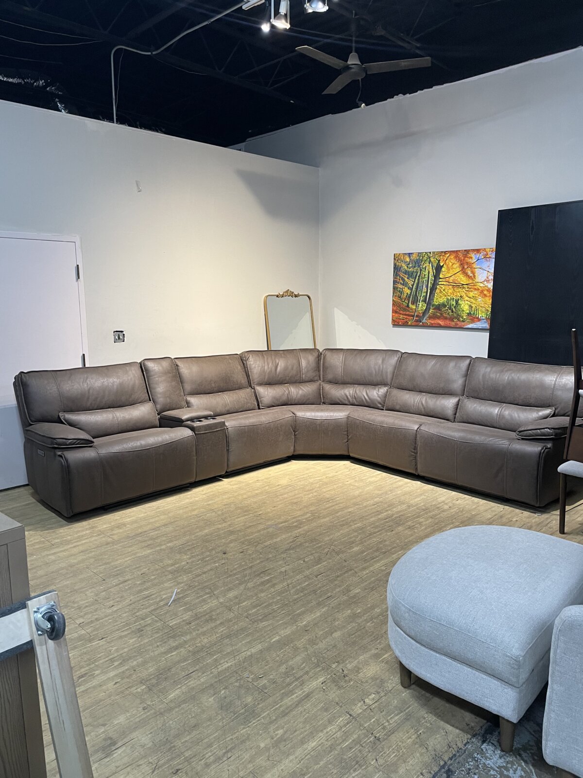 Brower Fabric Power Reclining Sectional With Power Headrests - Image 3