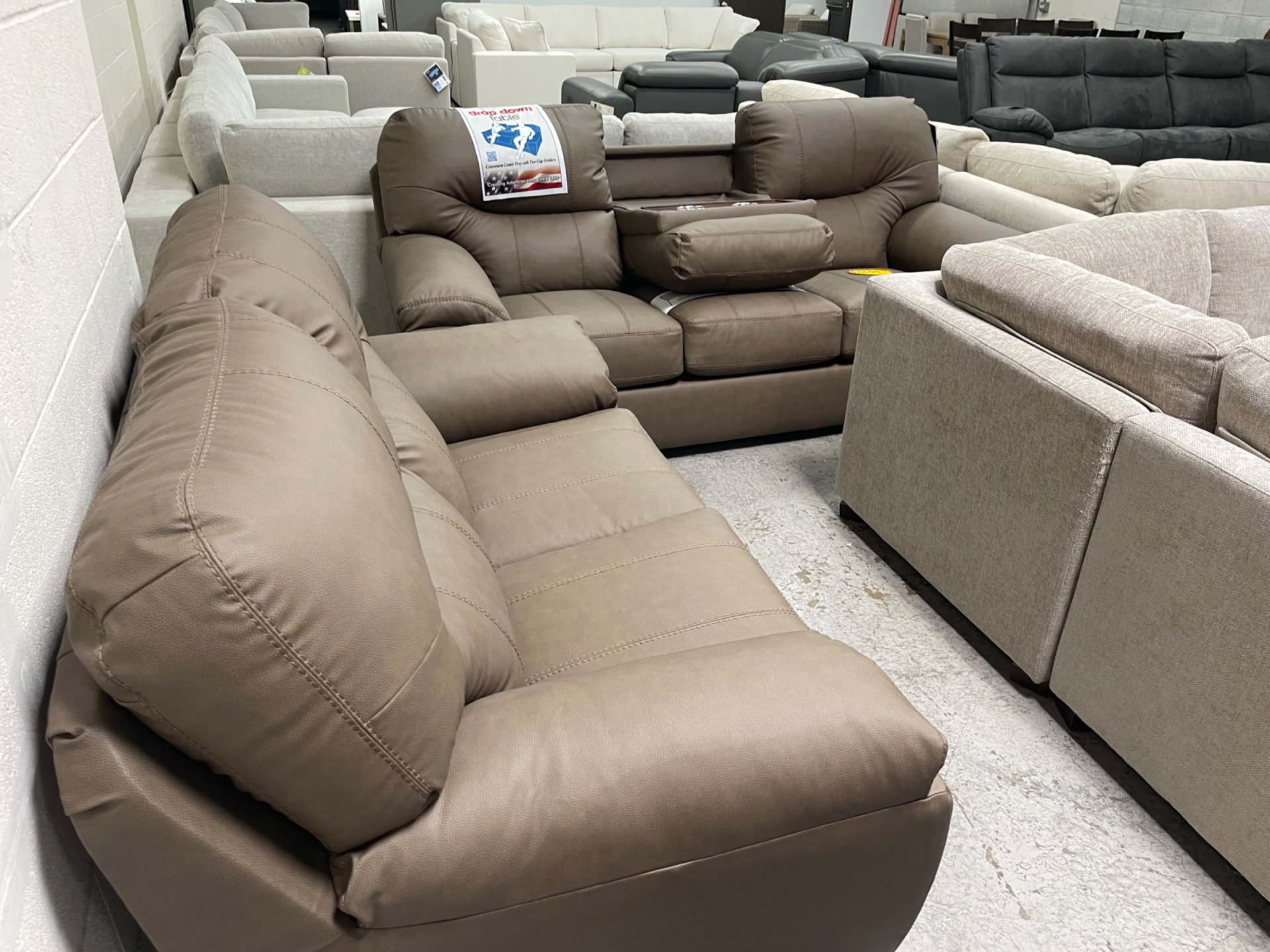 Jackson Dutton Loveseat and Sofa w/ drop down table