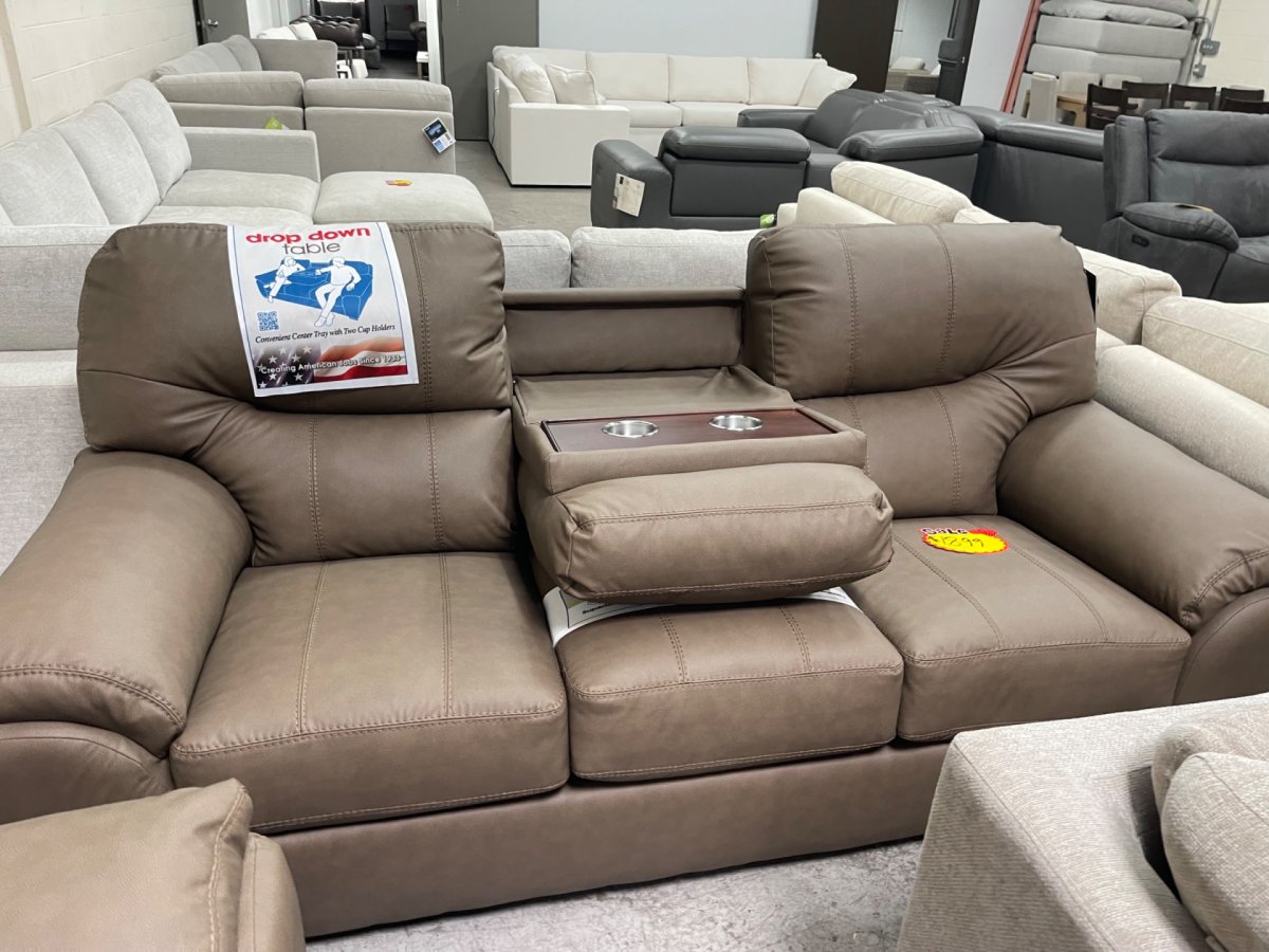 Jackson Dutton Loveseat and Sofa w/ drop down table - Image 3