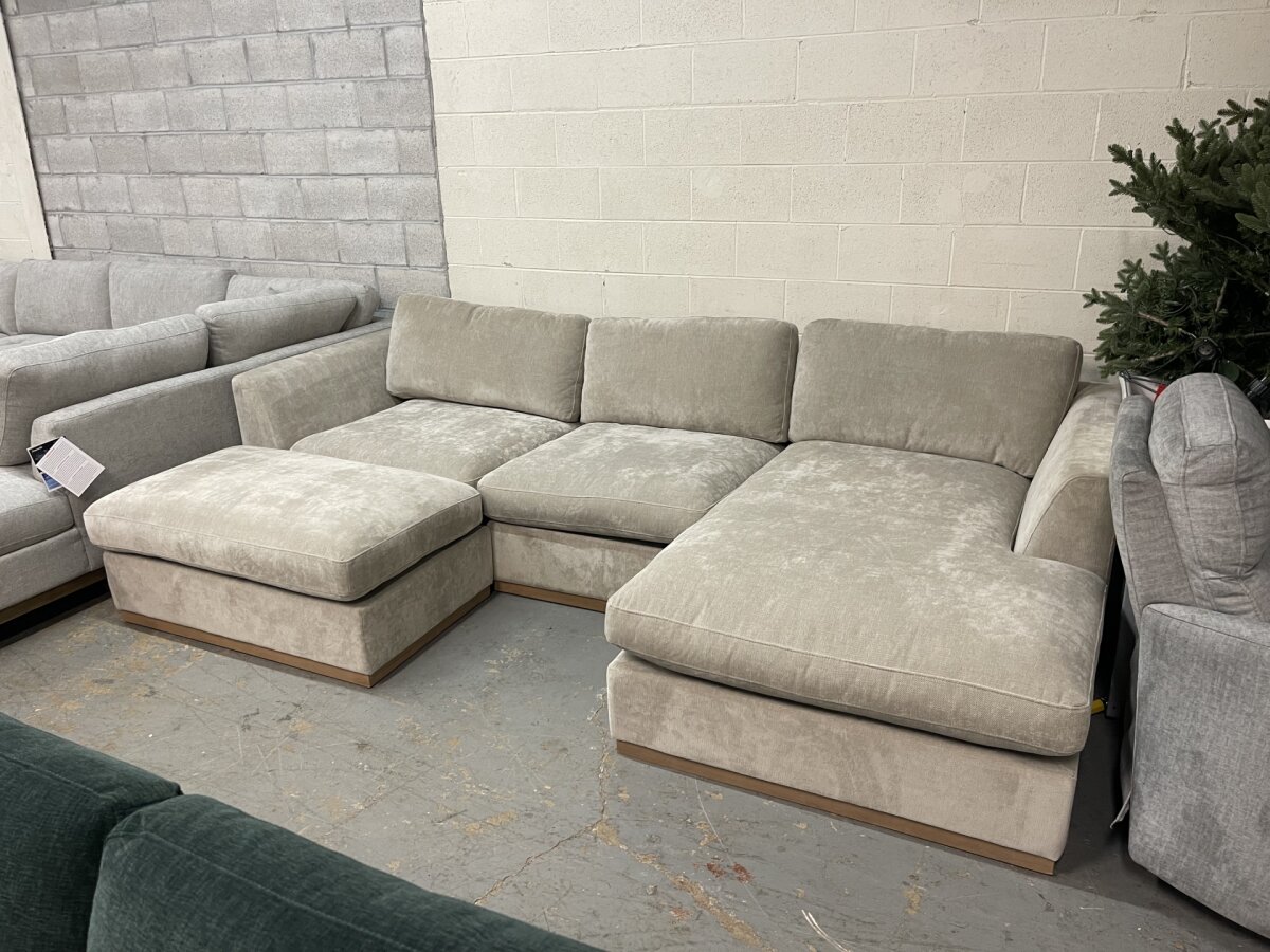 Henredon Caley Reversible Sofa Chaise with Ottoman