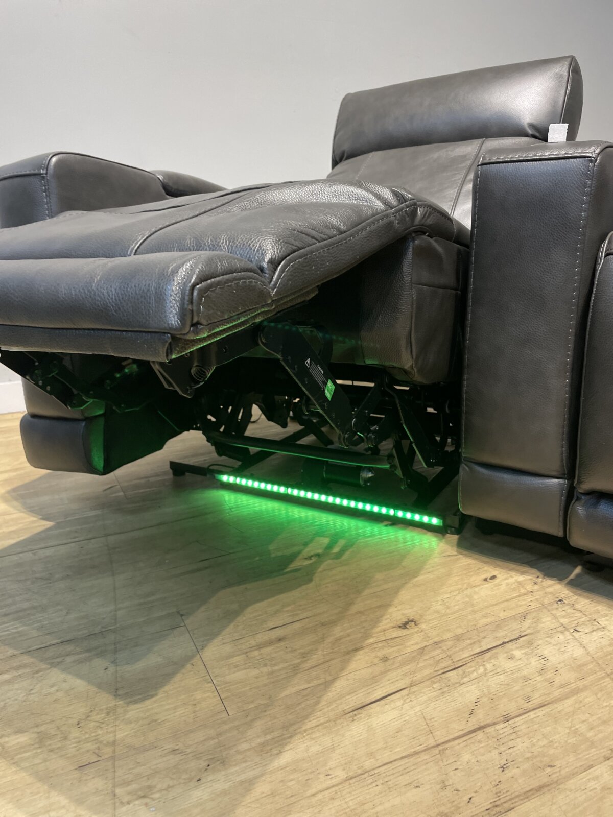 Issac Leather Power Reclining Home Theater Seating Dark Gray - Image 6