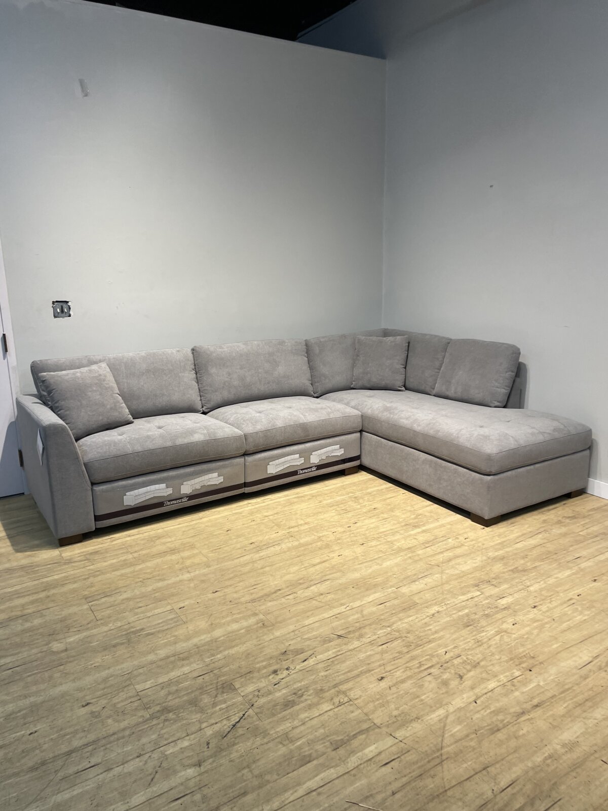 Thomasville Miles Fabric Sectional with Power Footrest