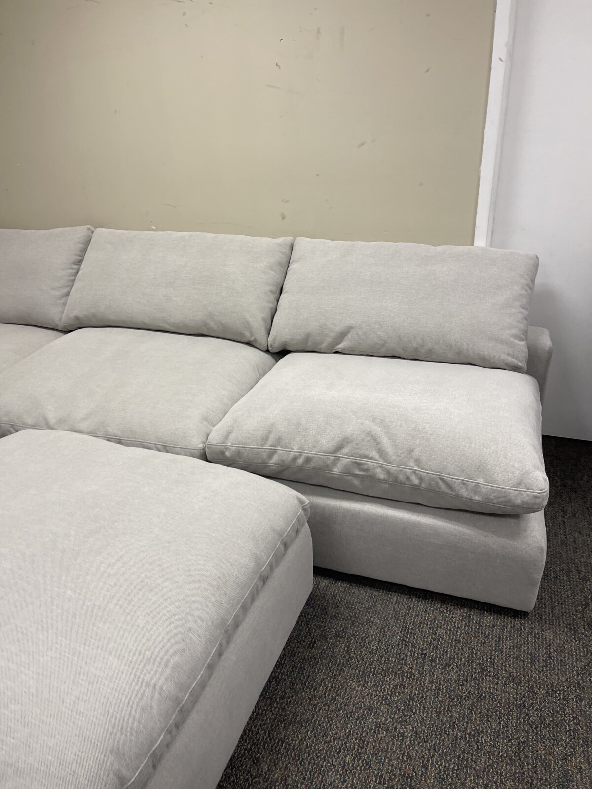 Light Gray Modular Cloud Couch Sectional 5 Pieces including Ottoman (Cat-3 Fabric) - Photo 2