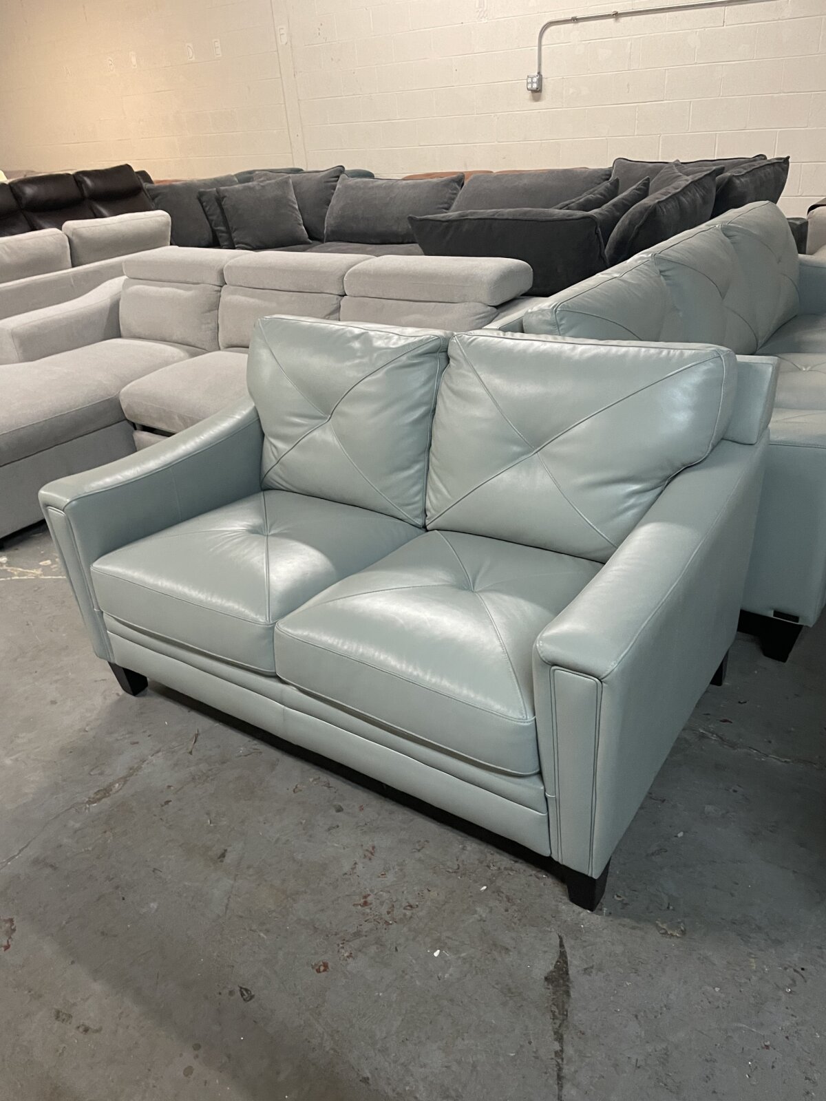 Atmore 3 Piece Top Grain Leather Set Sofa Loveseat Chair - Image 6