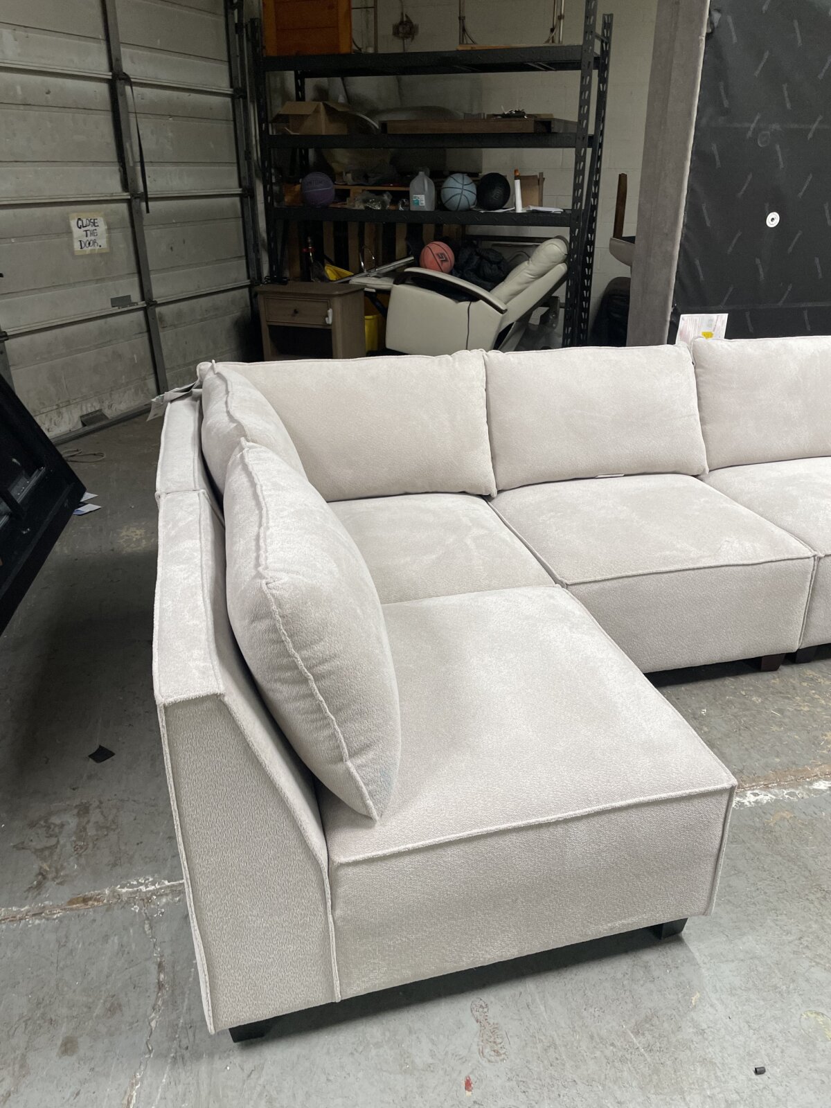 Marven 6 Piece Fabric Modular Sectional With Storage Ottoman - Image 3