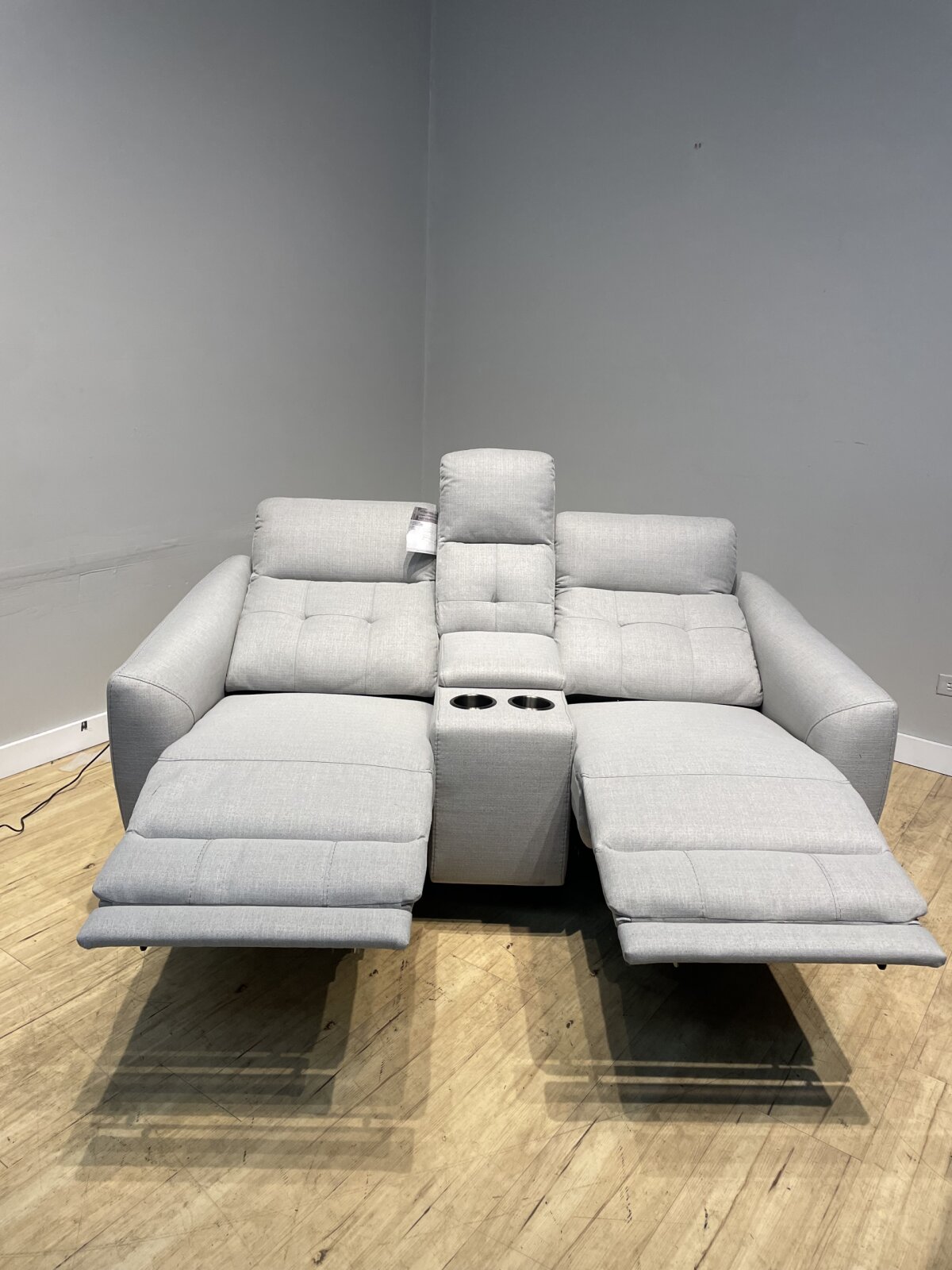 Alpendale Fabric Power Loveseat With Power Headrests - Image 2