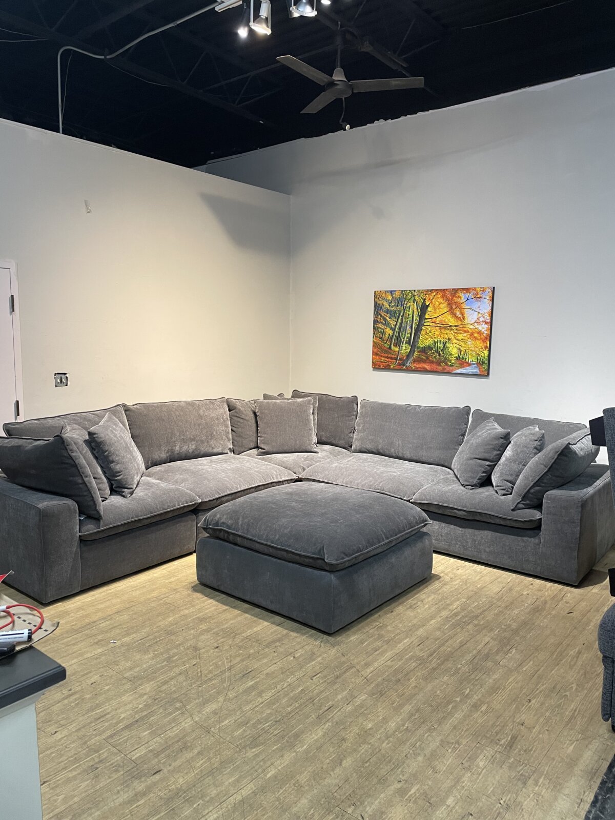 Sereen 6 Piece Fabric Modular Sectional Dark Gray - Image 2