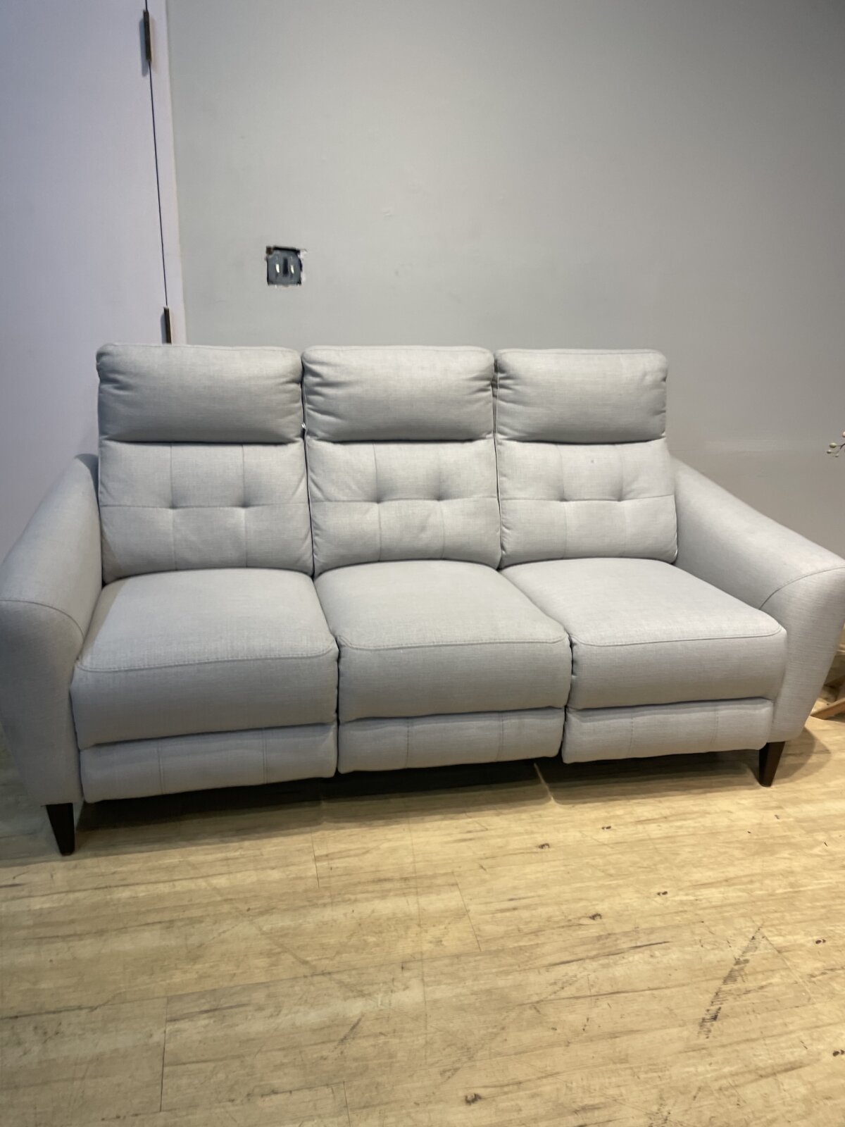 Alpendale Fabric Power Reclining Sofa with Power Headrests