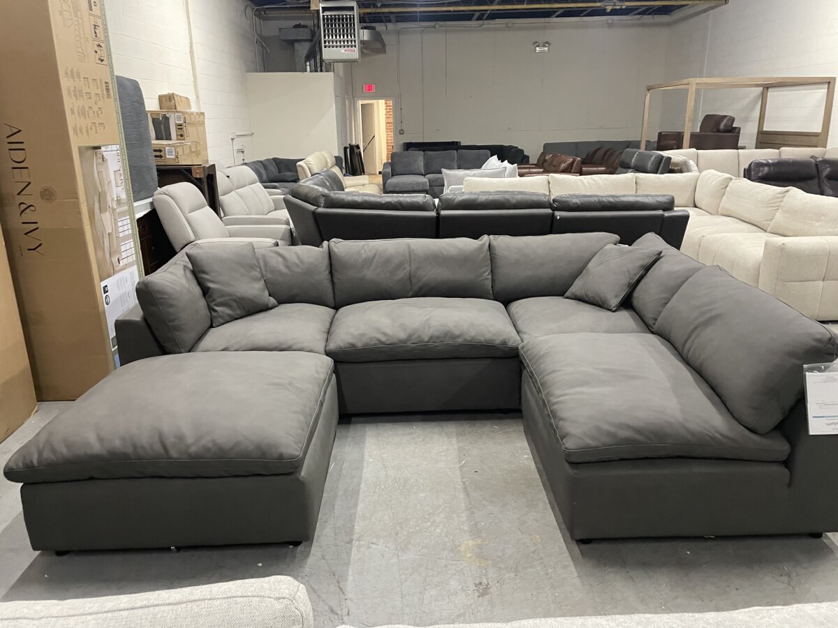 Wilshire 5-piece Modular Leather Sectional