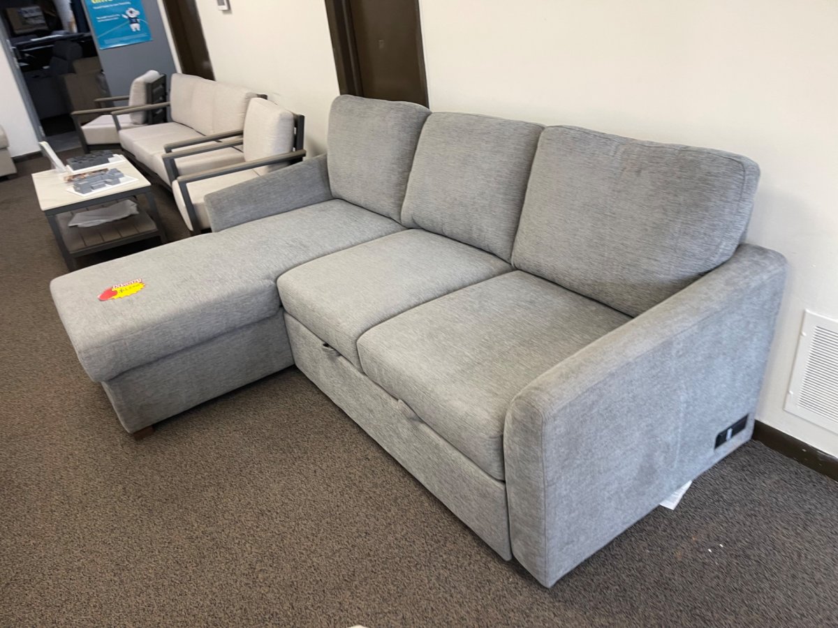 Coddle Cameron Convertible Sofa with Reversible Chaise and Storage, Gray - Image 4