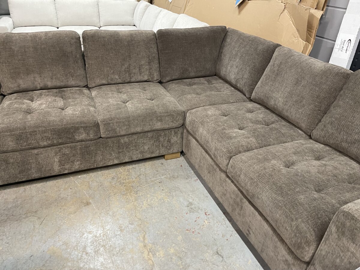 Thomasville Ellsford 2 Piece Fabric Sectional Brown - Image 4