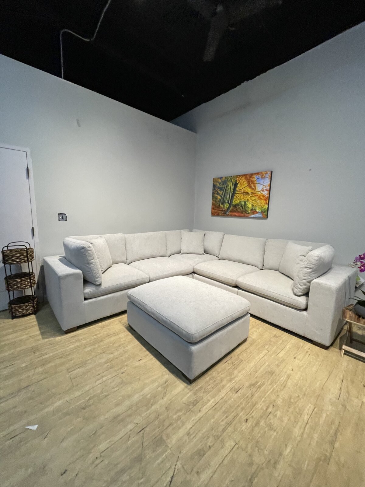 Thomasville Lowell 6-piece Fabric Modular Sectional, Gray - Photo 2