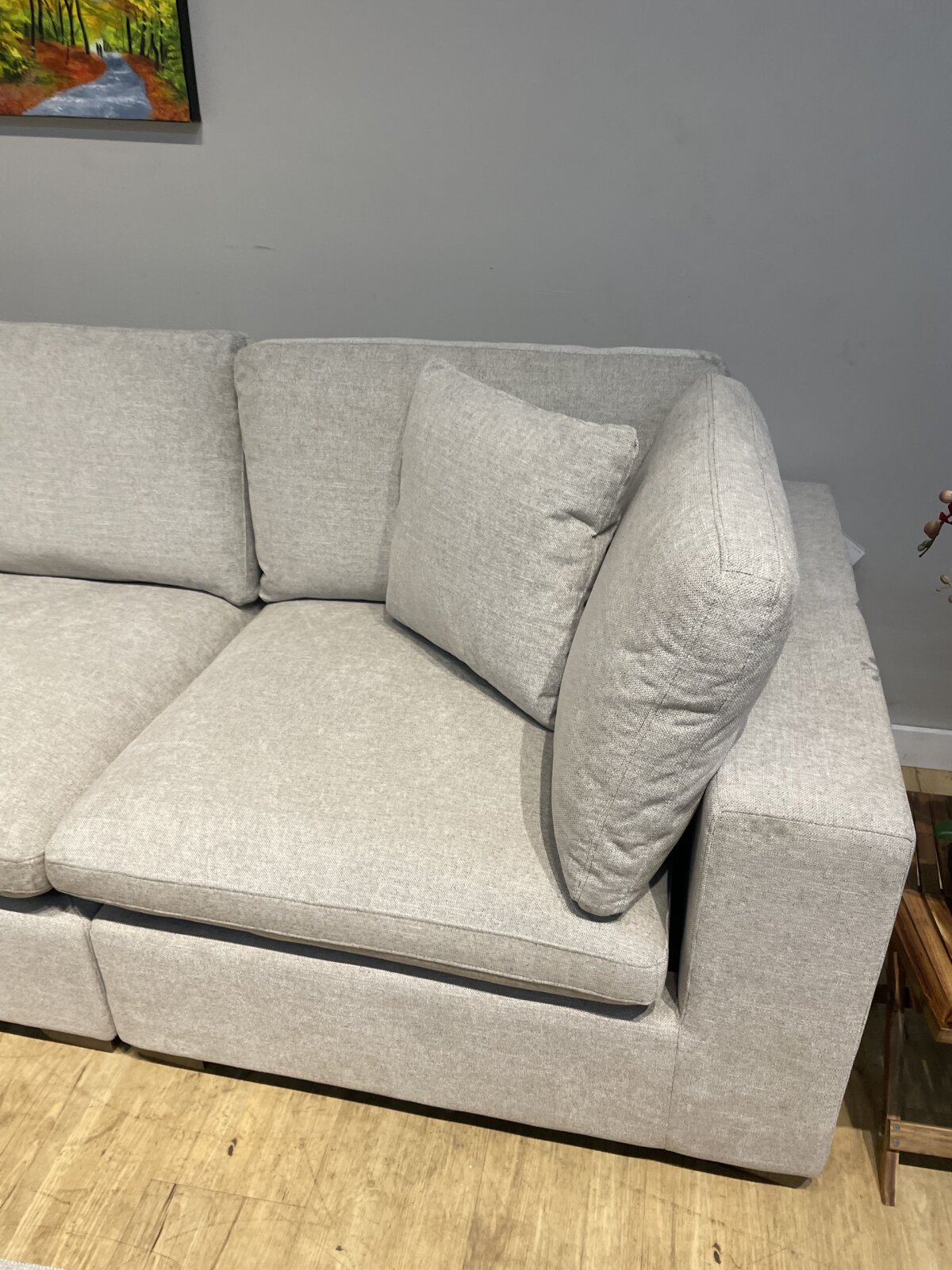 Thomasville Lowell 6 Piece Fabric Modular Sectional Gray - Image 5