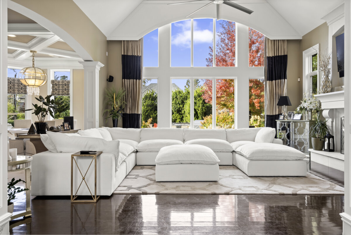 White Modular Cloud Couch Sectional 8 Pieces including Ottoman (Cat-5 Fabric)