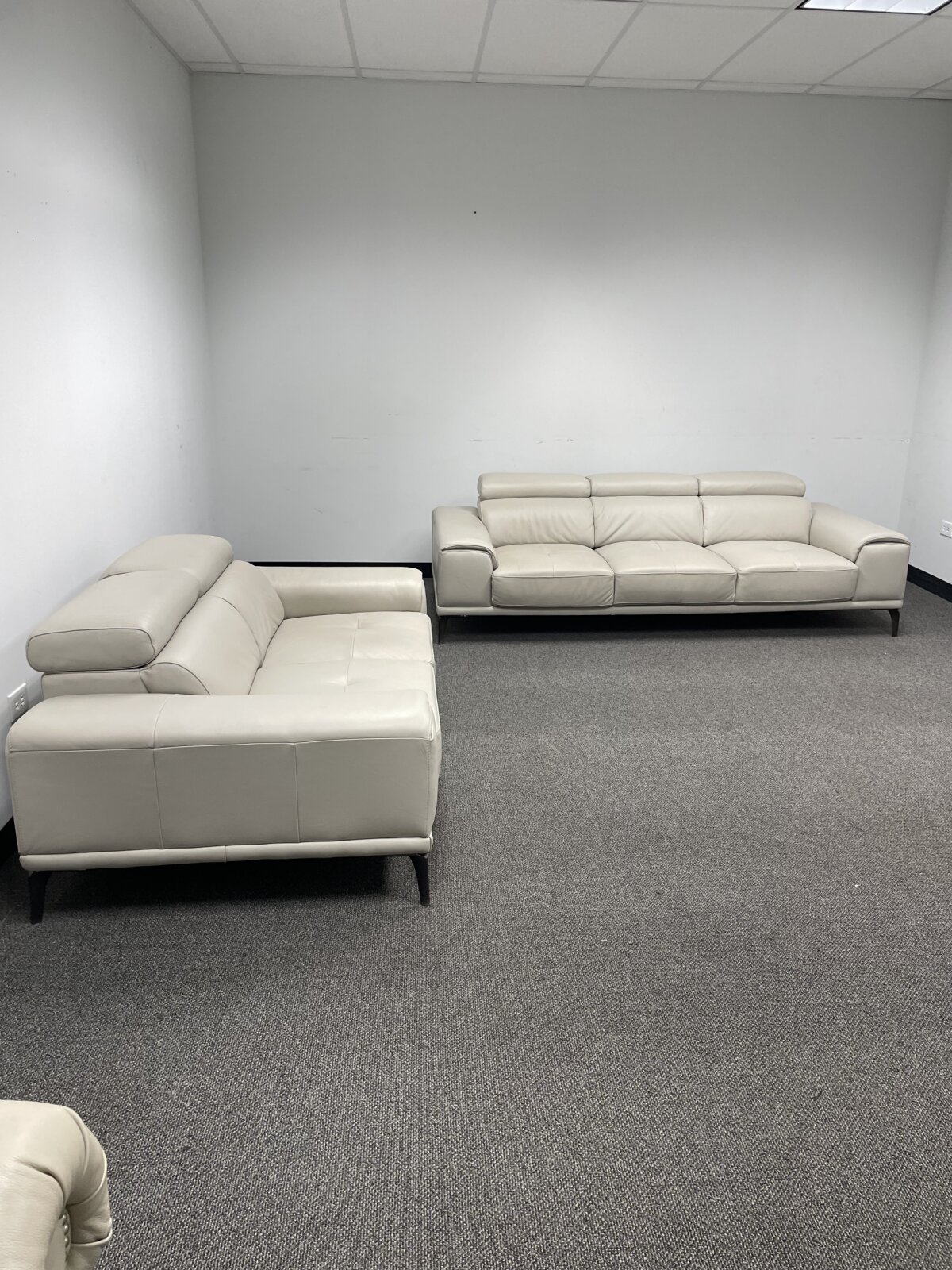 Kimora Top Grain Leather Sofa and Loveseat Set