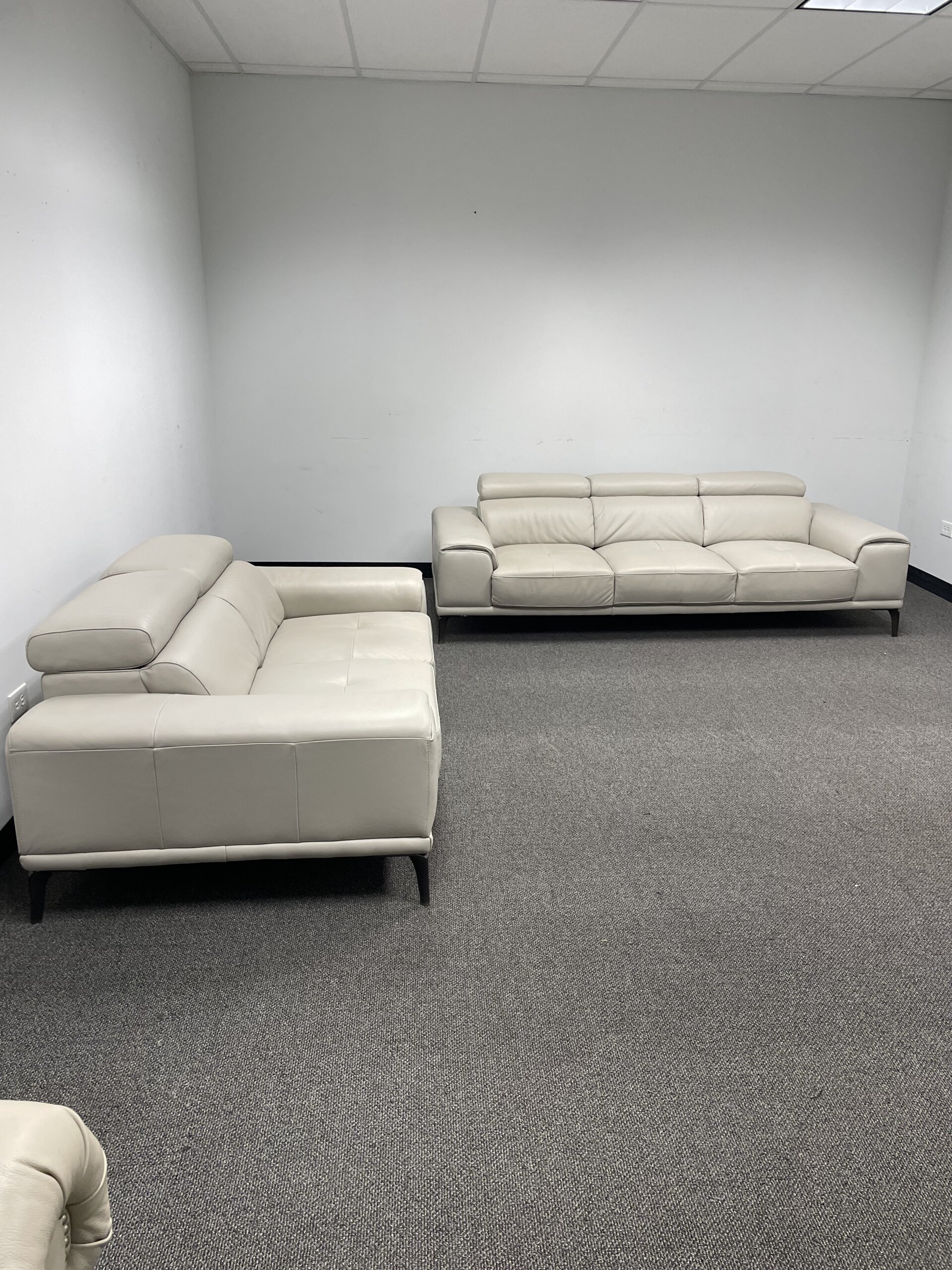 Kimora Top Grain Leather Sofa and Loveseat Set