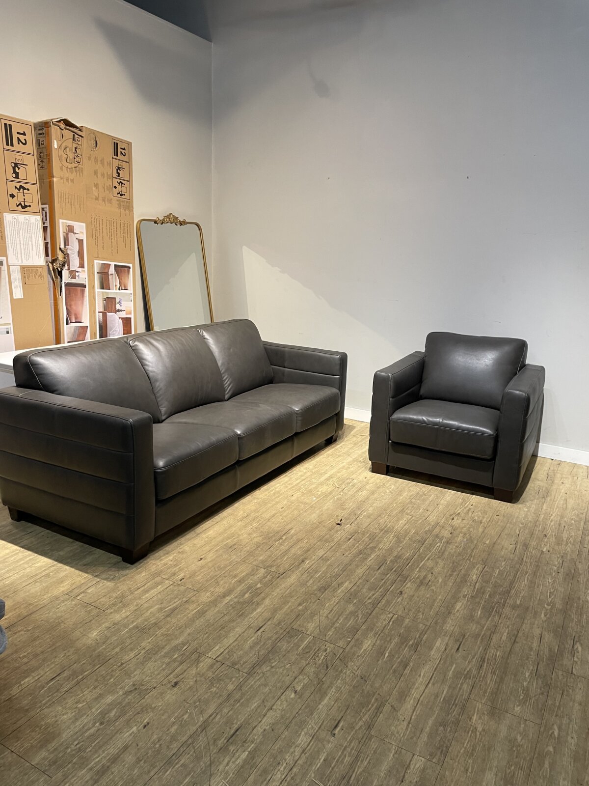 Del Mar Top Grain Leather Sofa and Chair - Photo 2