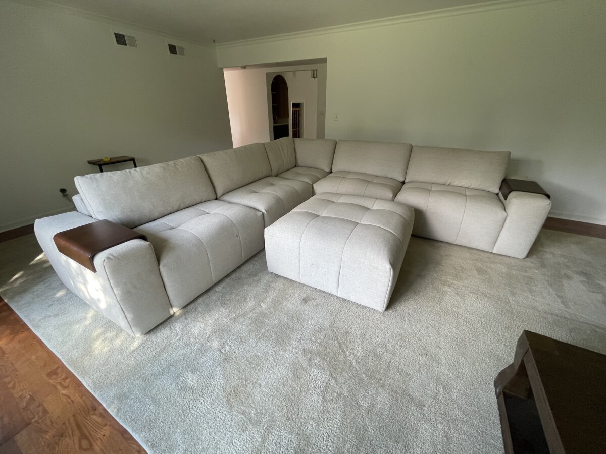 Paige 6-piece Modular Fabric Sectional, Light Beige