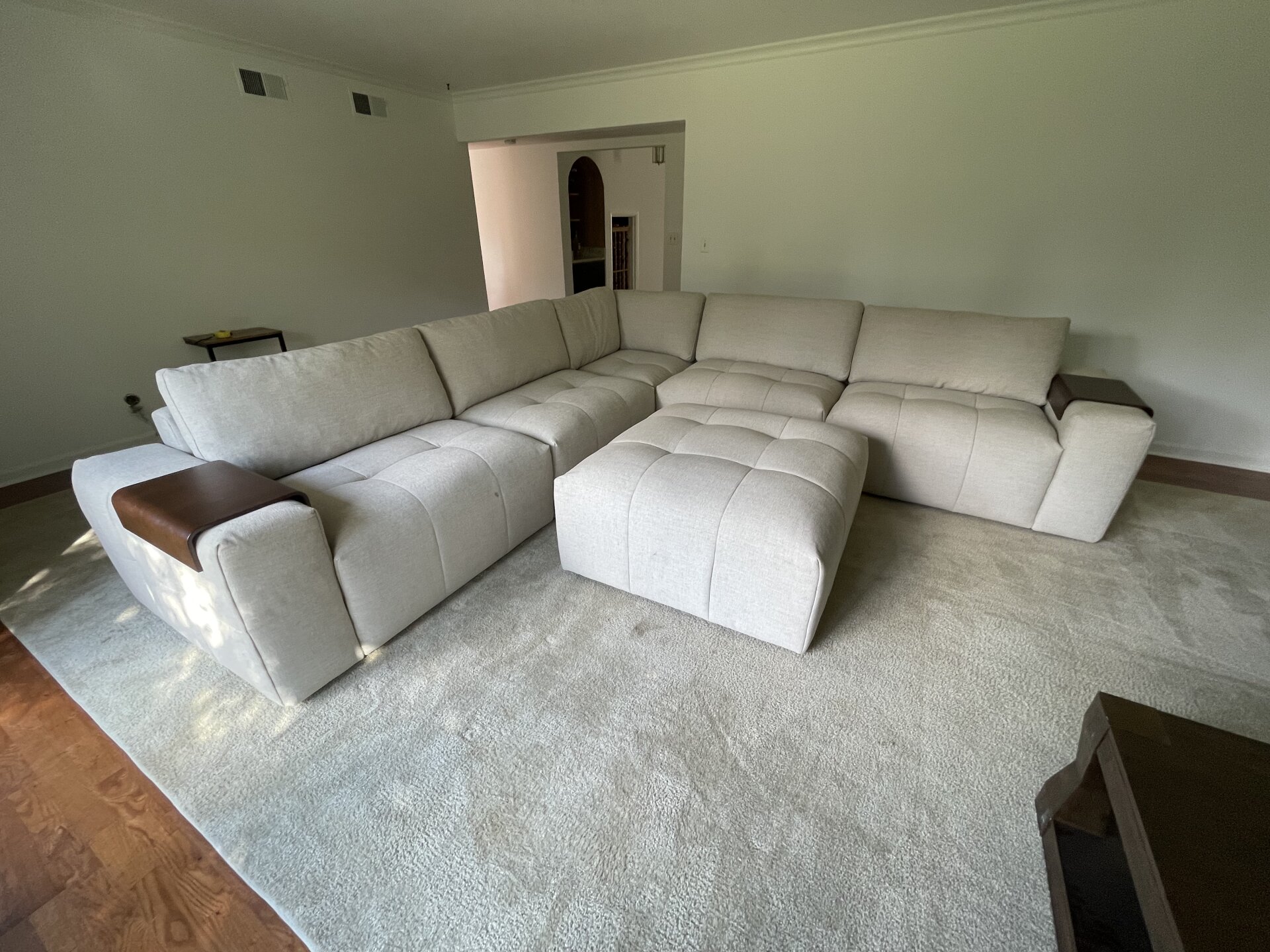 Paige 6-piece Modular Fabric Sectional, Light Beige