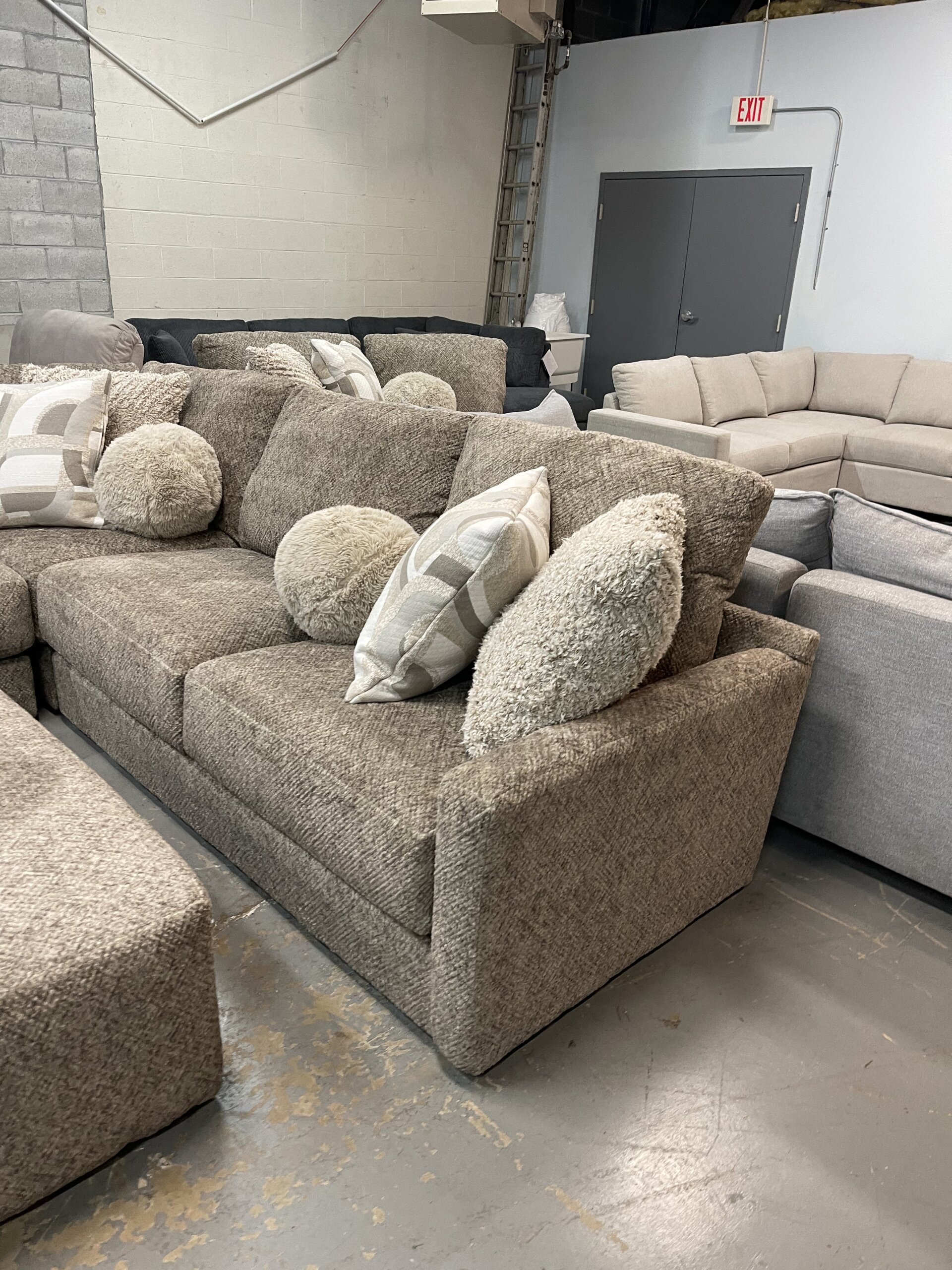 Jackson Turner 3 Piece Corner Sectional with Ottoman, Beige - Photo 3