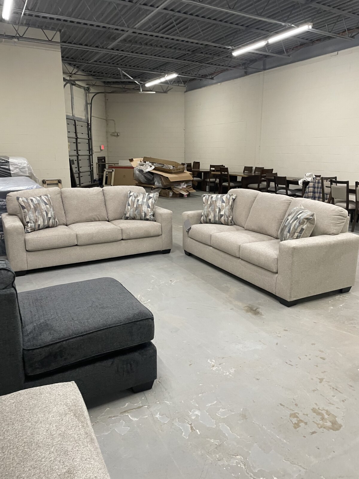 Two Ashley Deltona Sofa Couch Set - Image 4