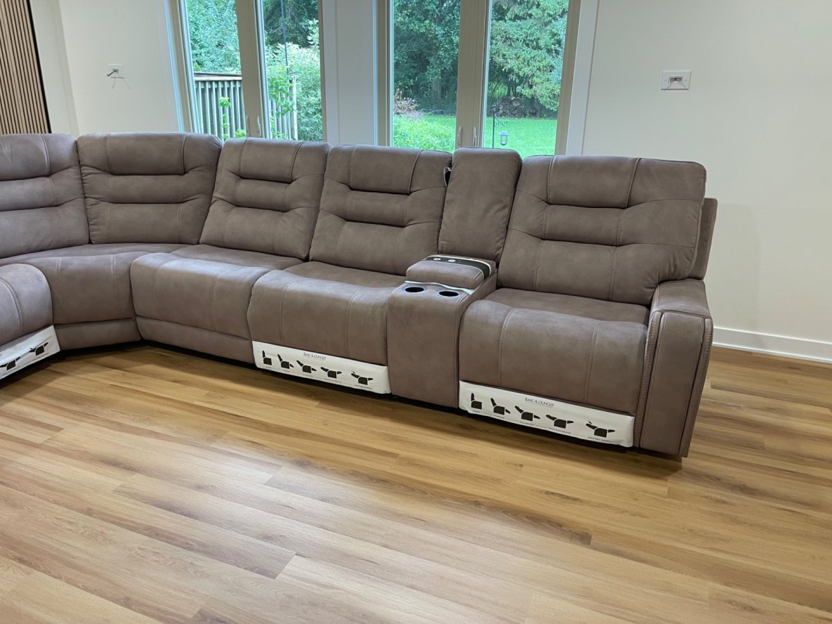 Barcalounger Carmelo Fabric Power Reclining Sectional with Power Headrests - Image 4