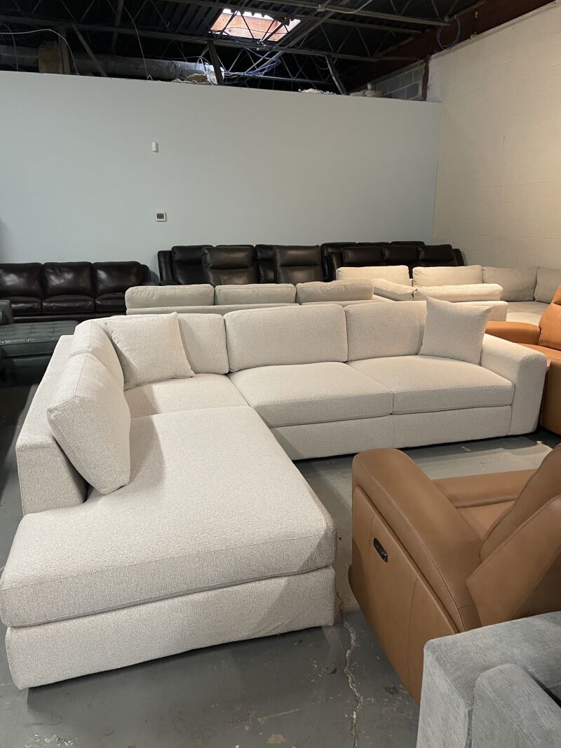 Andee Fabric Sectional with Ottoman