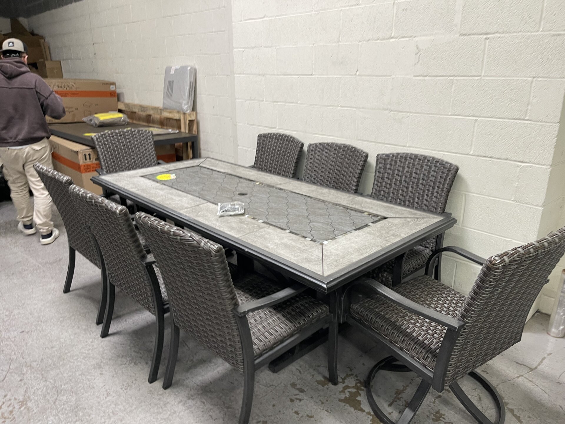 SunVilla Drexel 9-piece Woven Dining Set