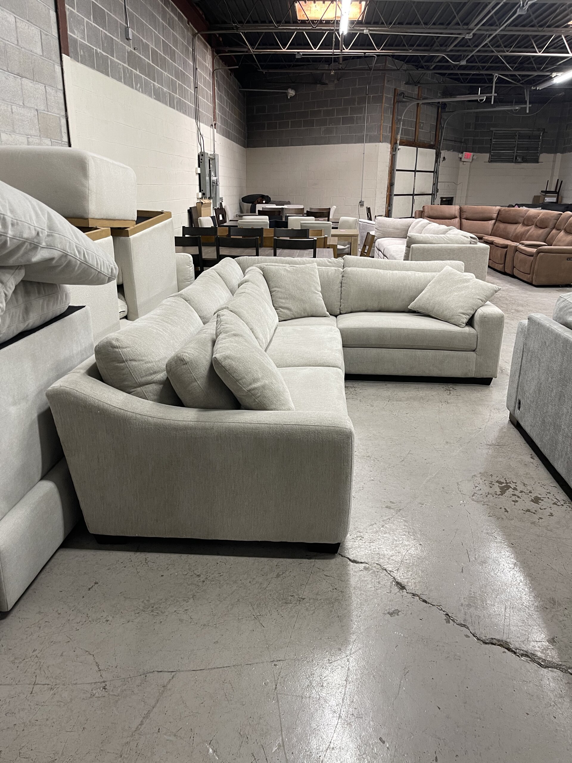 Evelynne Fabric Sectional with Ottoman