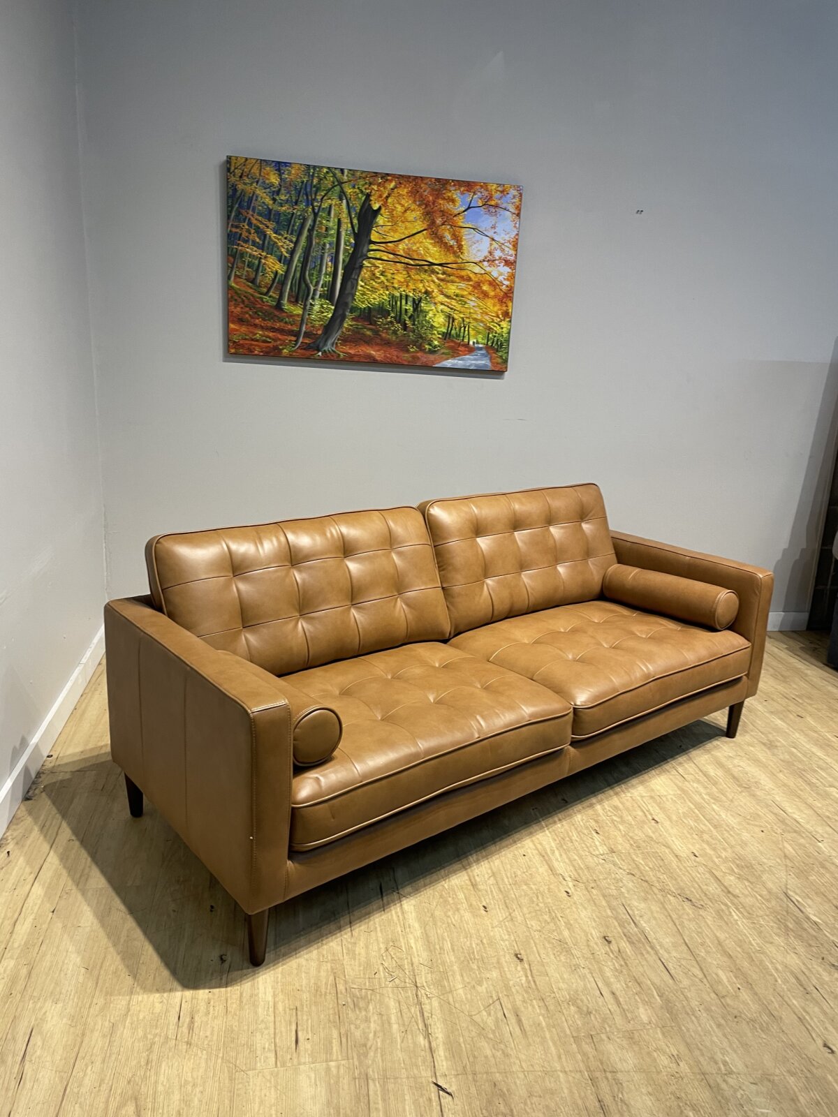 Harstine Leather Sofa - Image 2