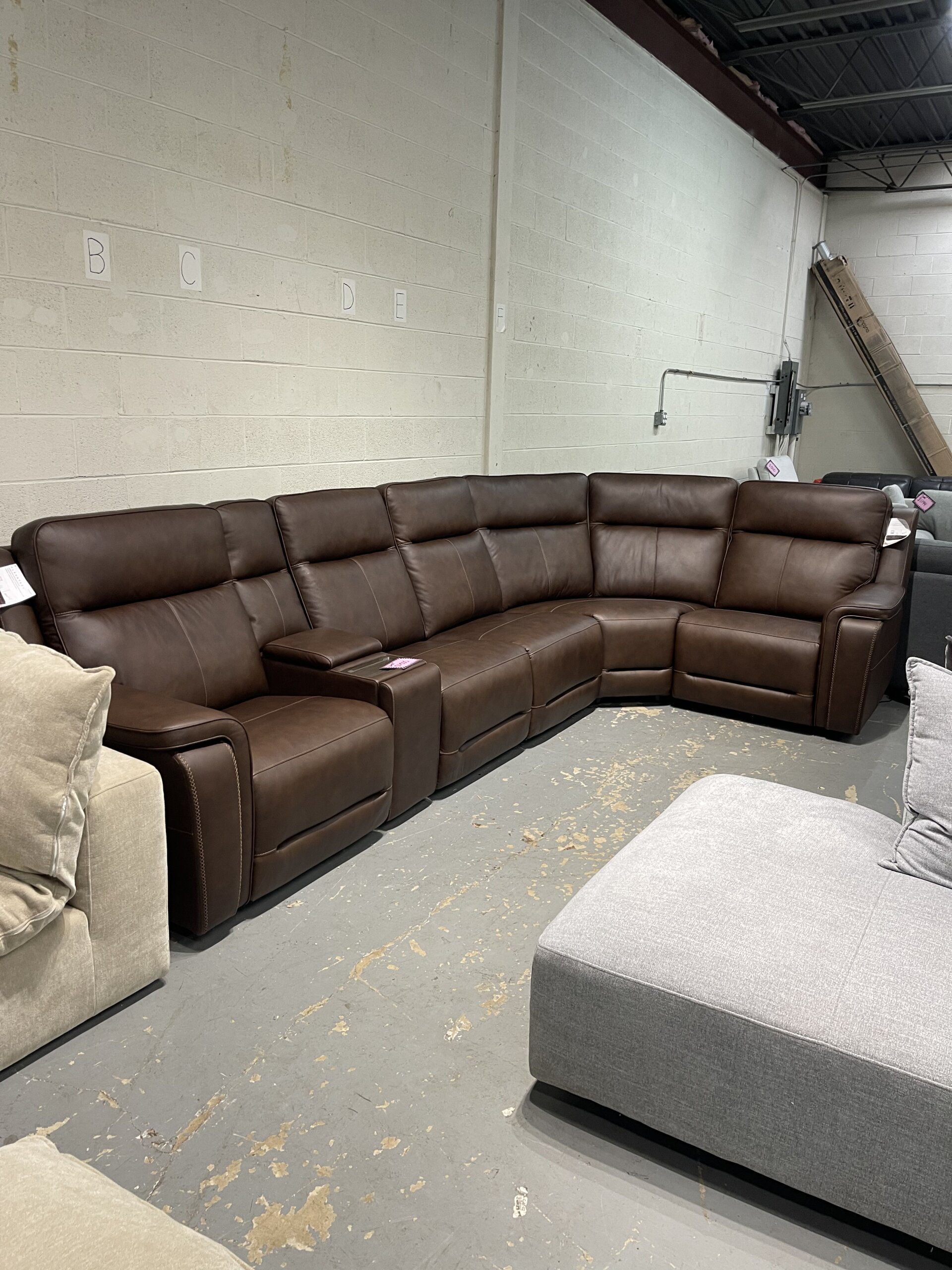 Flexsteel Griffin Leather Power Reclining Sectional Couch